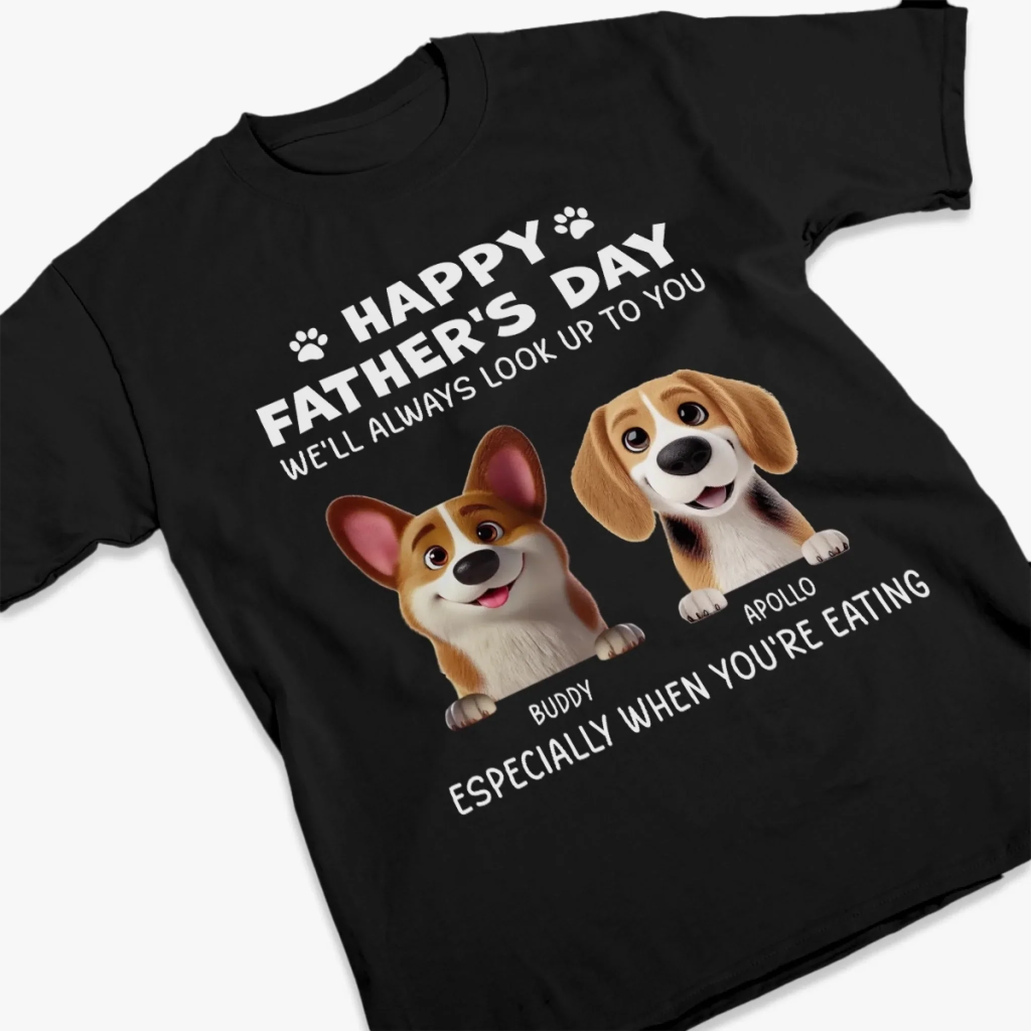 Best Dad Ever, Especially At Dinner Time - Dog Personalized Custom Unisex T-shirt, Premium T-shirt, Hoodie - Father's Day, Gift For Dad, Pet Owners, Pet Lovers - Image 3