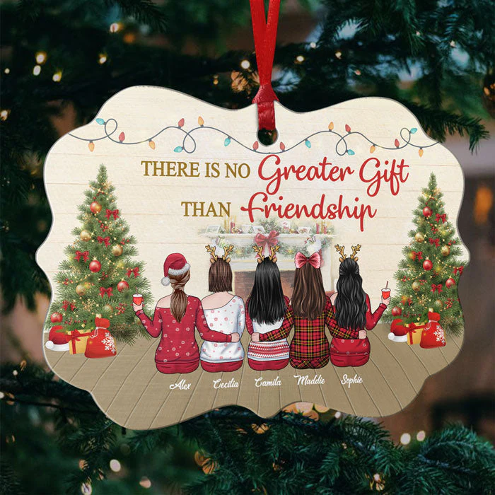 Best Friends Are The Sisters We Choose For Ourselves - Personalized Custom Benelux Shaped Wood/Aluminum Christmas Ornament - Gift For Bestie, Best Friend, Sister, Birthday Gift For Bestie And Friend, Christmas New Arrival Gift - Image 5