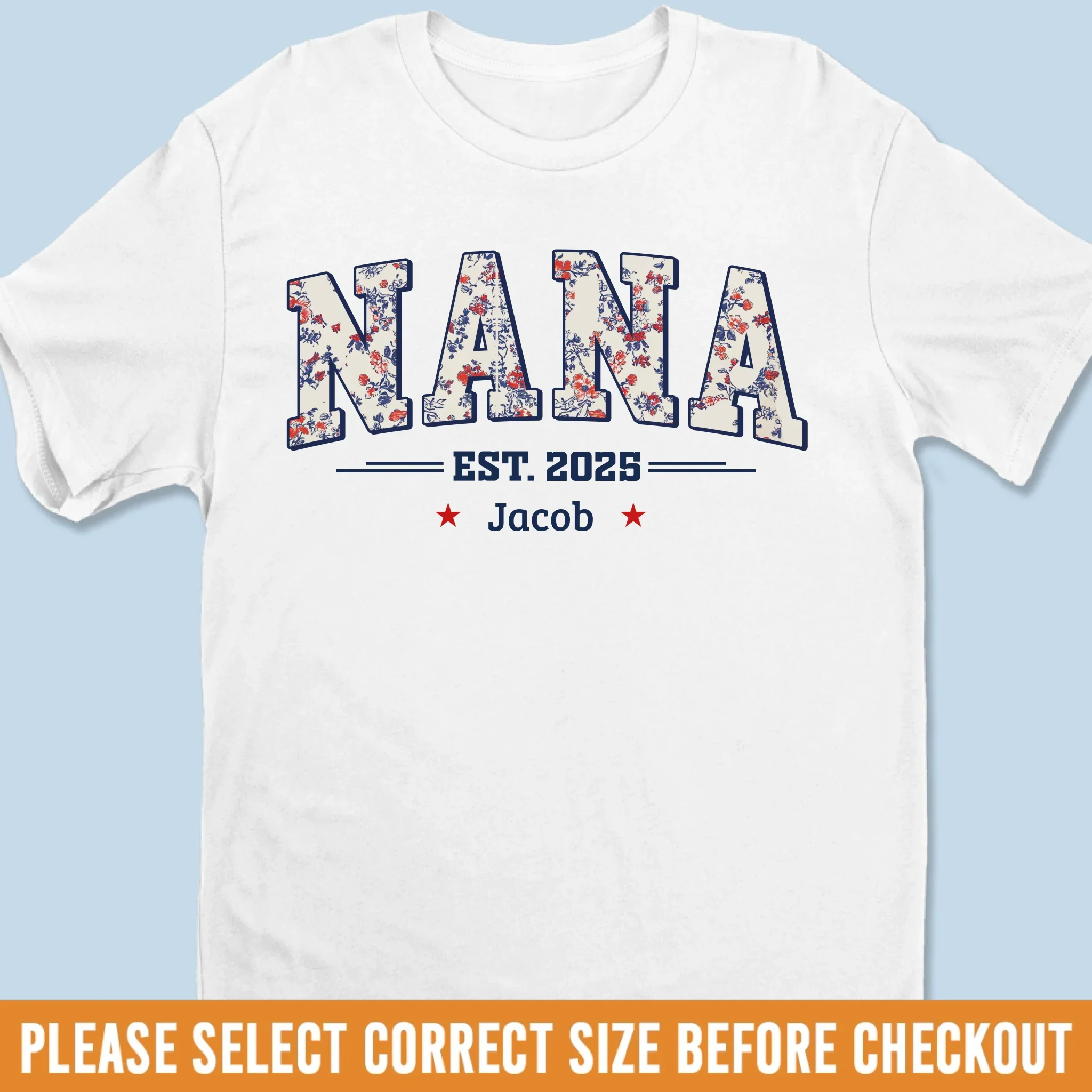 Best Nana Ever - Family Personalized Custom Unisex T-shirt, Premium T-shirt, Hoodie - 4th Of July, Gift For Mom, Grandma - Image 2