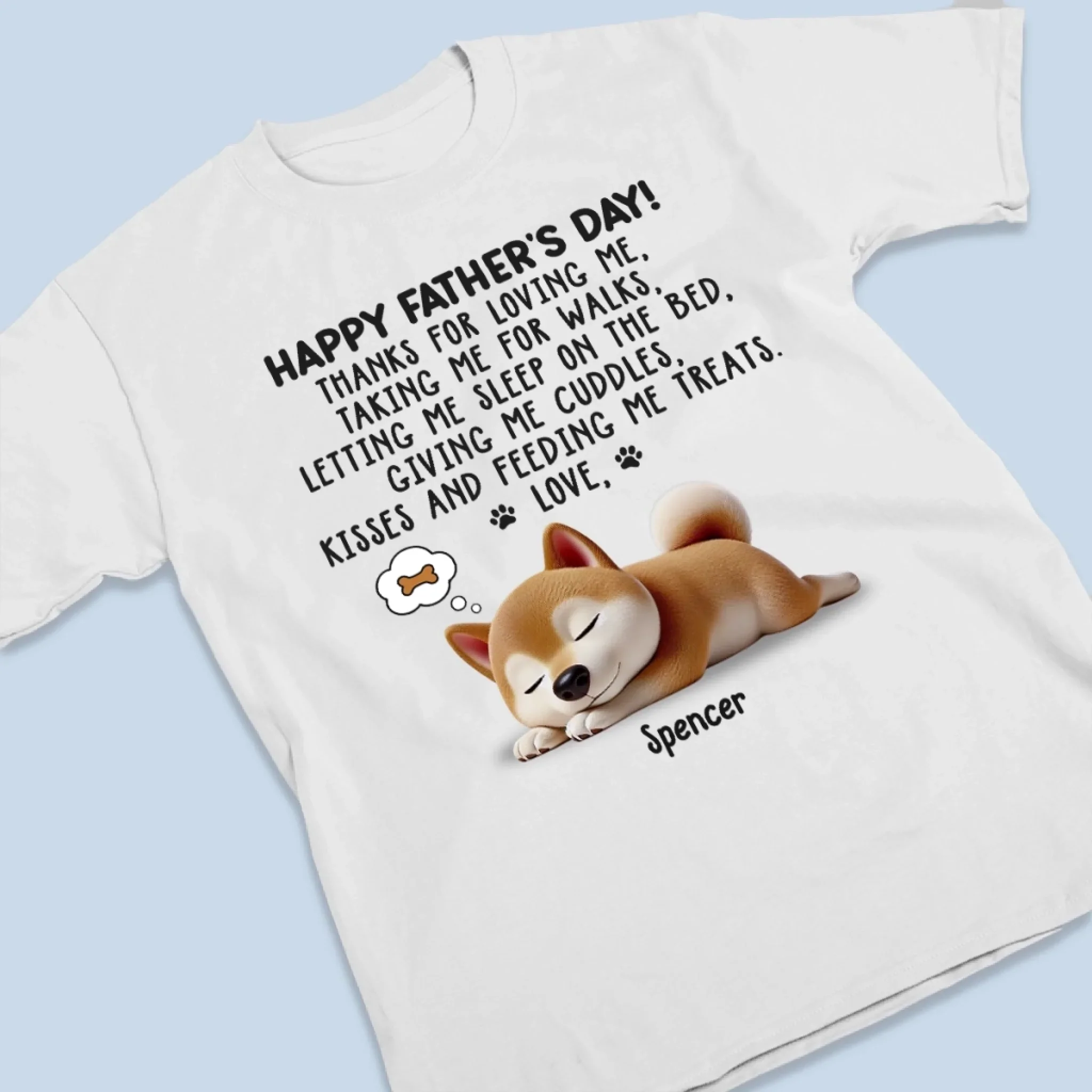 Best Walk Buddy, Best Cuddle Buddy - Dog Personalized Custom Unisex T-shirt, Premium T-shirt, Hoodie - Father's Day, Gift For Dad, Pet Owners, Pet Lovers - Image 3