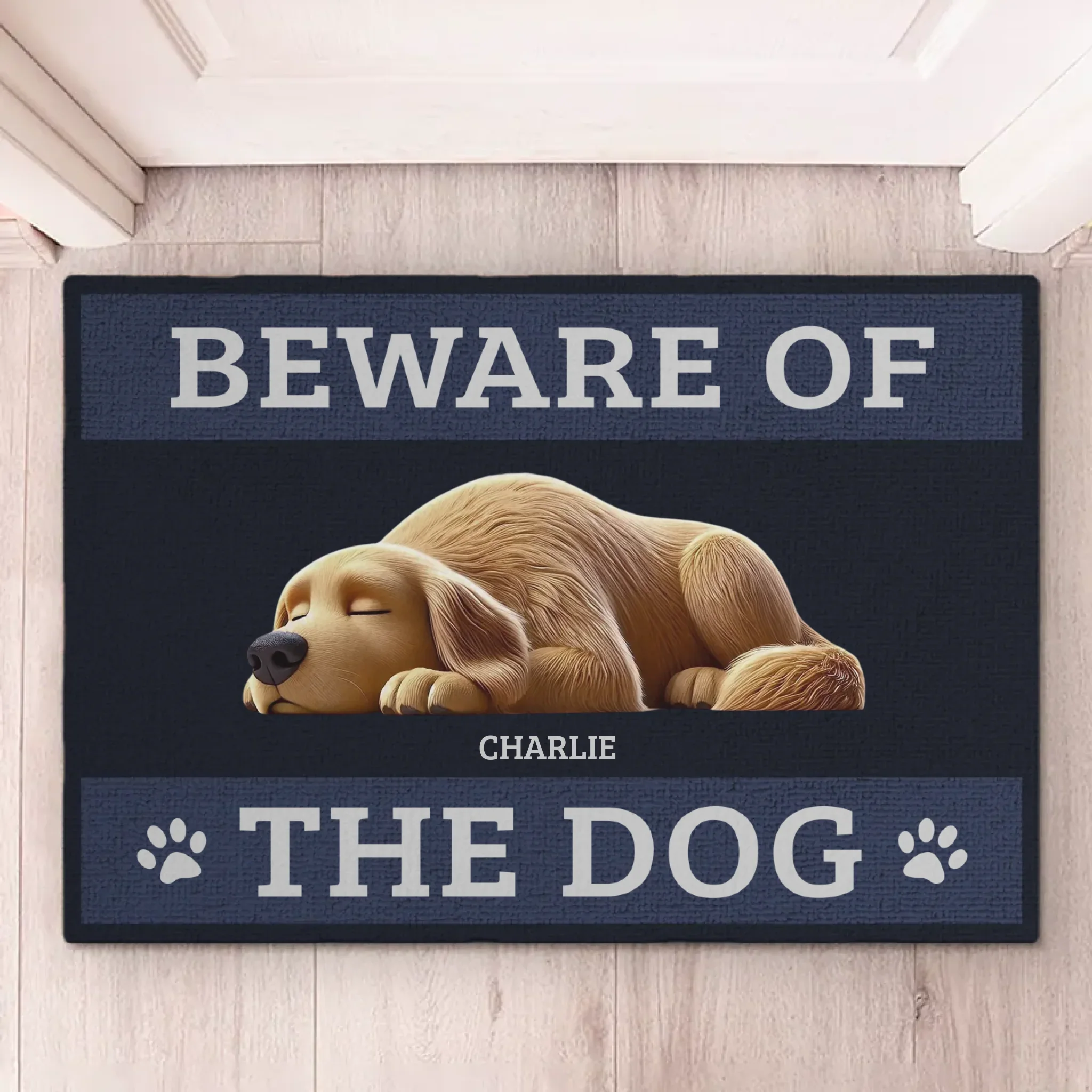 Beware Of The Dog, He Will Steal Your Heart - Dog Personalized Custom Home Decor Decorative Mat - House Warming Gift For Pet Owners, Pet Lovers - Image 5