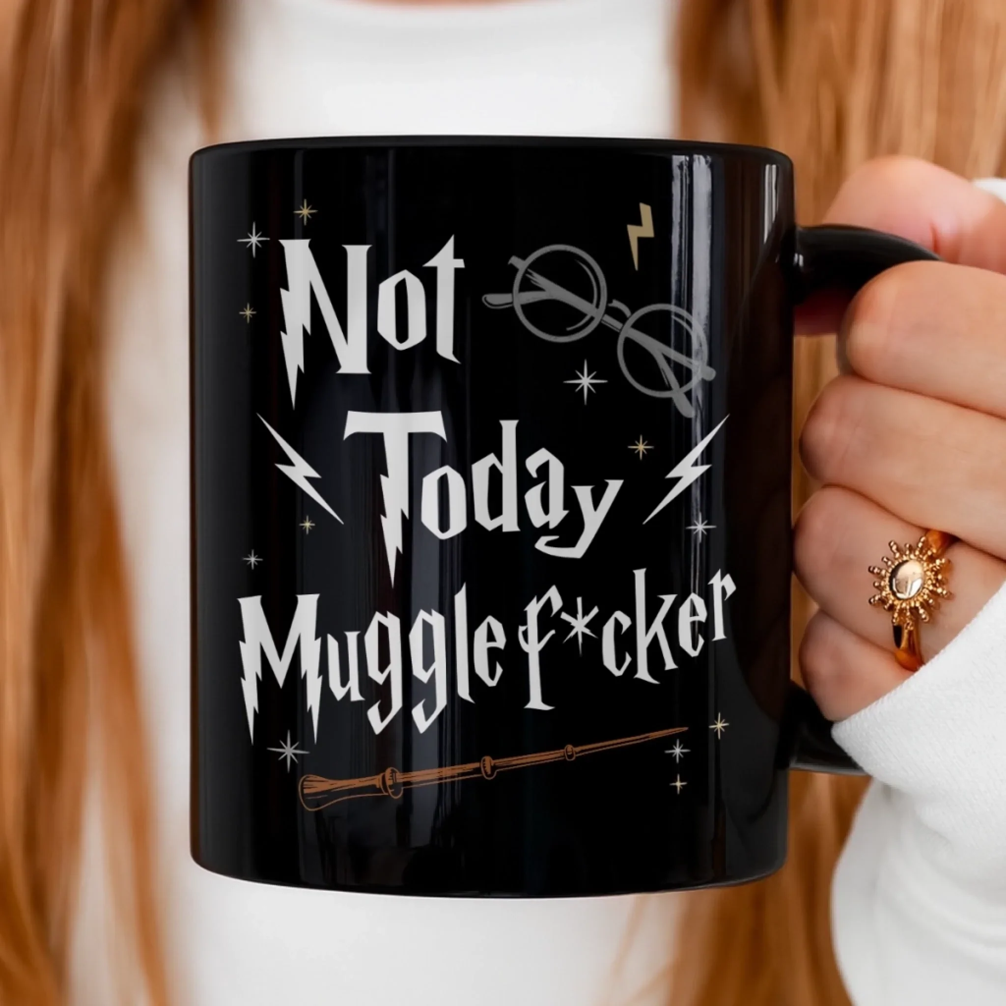 Black Mug - Funny Gifts For Best Friends, Family, Coworker, Work Bestie - Espresso Patronum - Image 5
