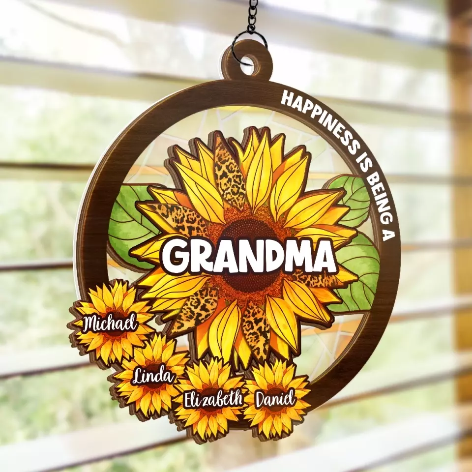 Bless To Be Called Nana - Family Personalized Window Hanging Suncatcher - Mother's Day, Gift For Mom, Grandma - Image 4