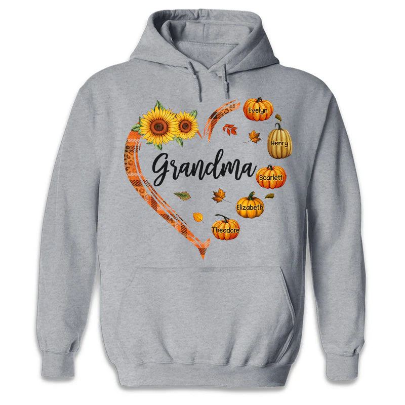 Blessed To Be Called Grandma - Family Personalized Custom Unisex T-shirt, Hoodie, Sweatshirt - Autumn Fall Gift For Grandma - Image 5