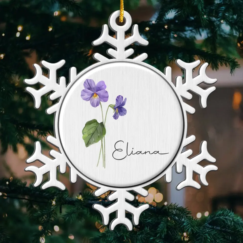 Blooming With My Bestie - Bestie Personalized Custom Ornament - Metal Custom Shaped - Christmas Gift For Best Friends, BFF, Sisters