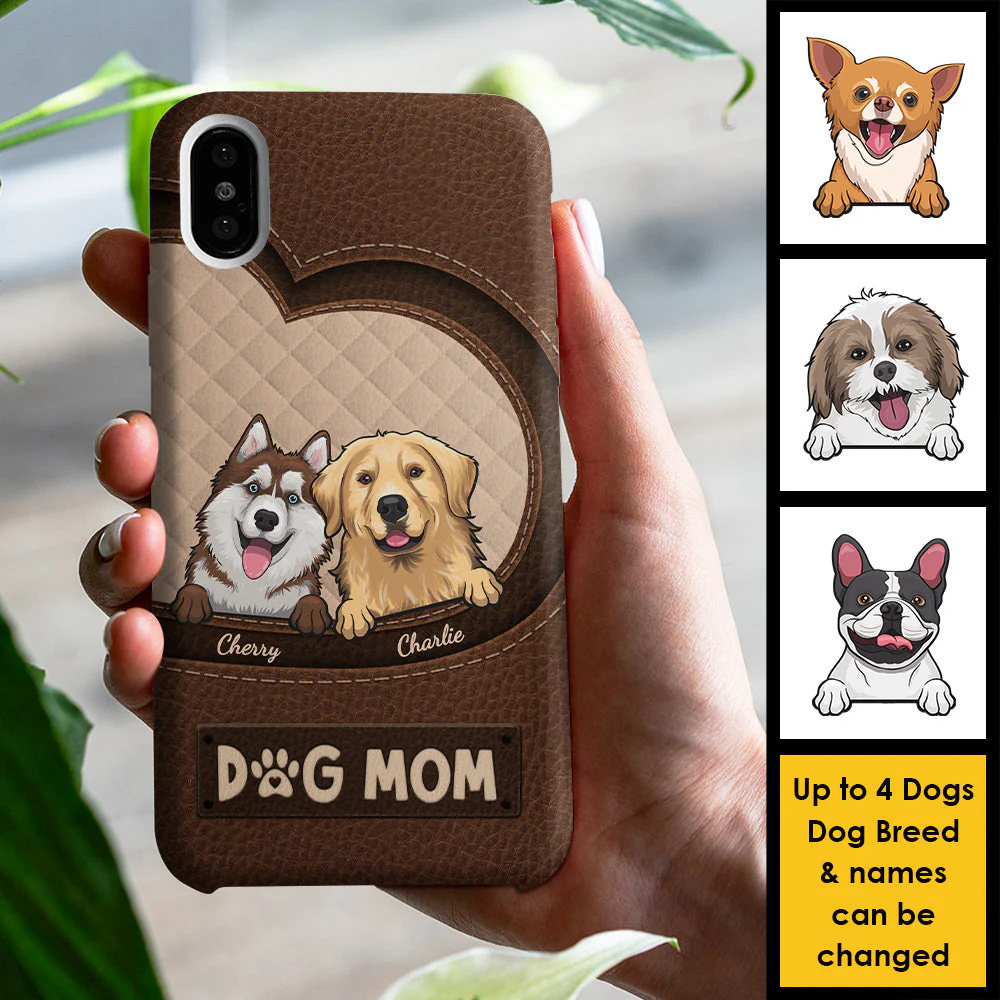 Born to Be a Dog Mom - Gift For Dog Mom, Personalized Phone Case - Image 3