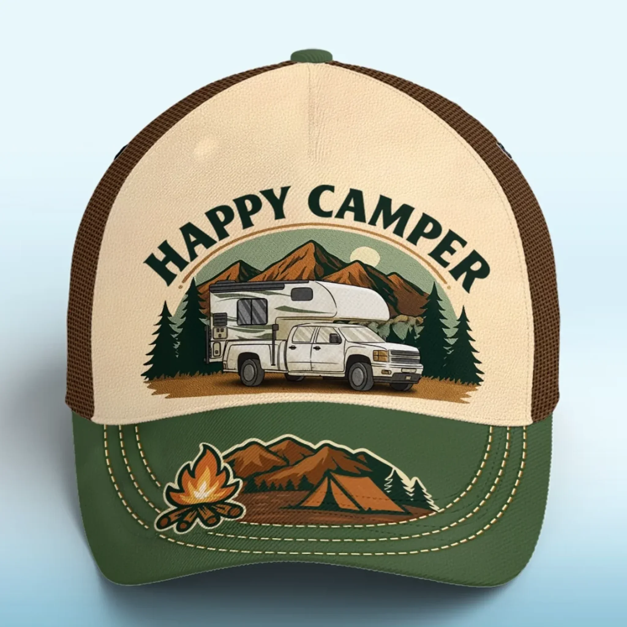 Born To Roam, Built To Camp - Camping Personalized Custom Hat, All Over Print Classic Cap - Gift For Camping Lovers