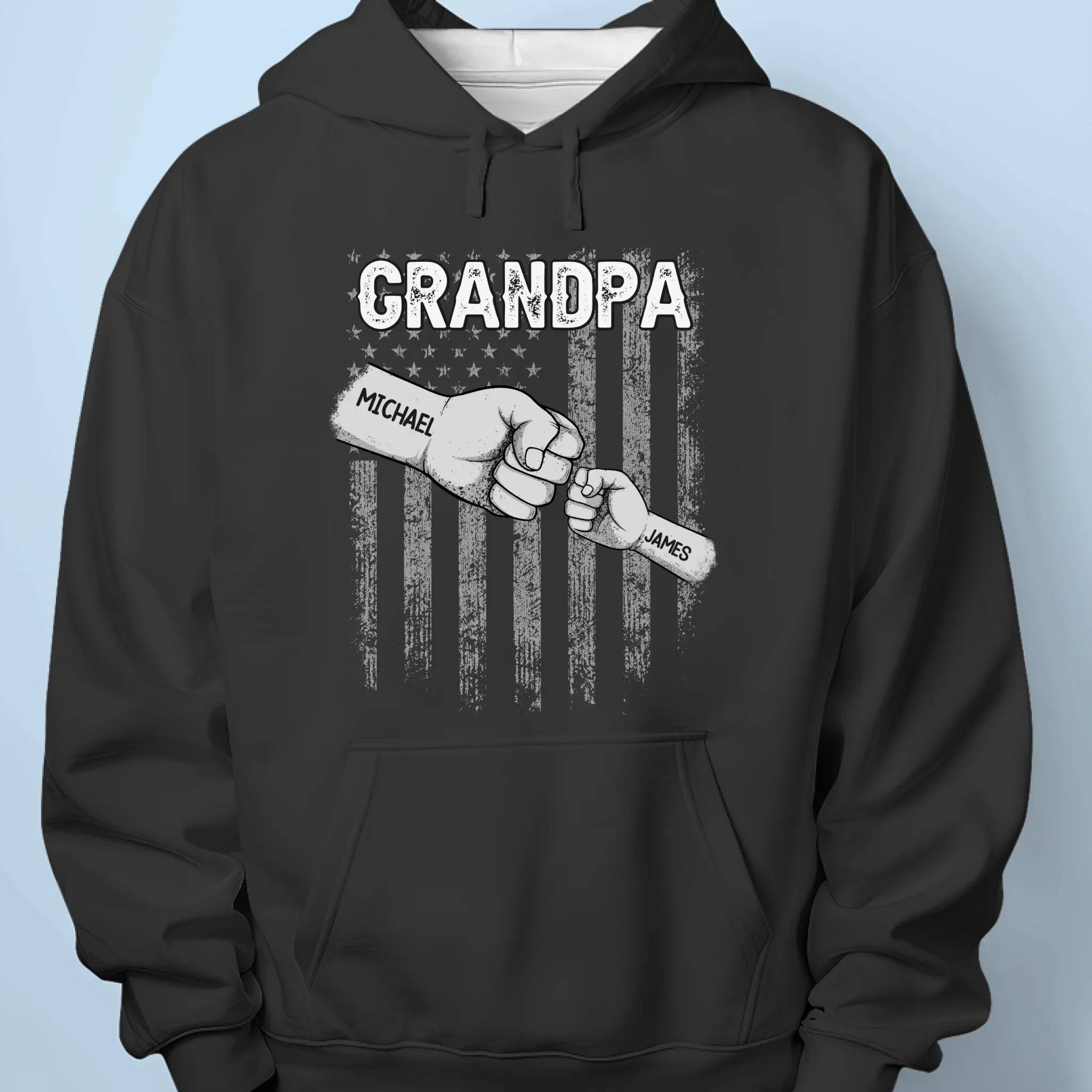 Built With Love And Fist Bumps - Family Personalized Custom Unisex T-shirt, Premium T-shirt, Hoodie - Father's Day, Gift For Dad, Grandpa - Image 7