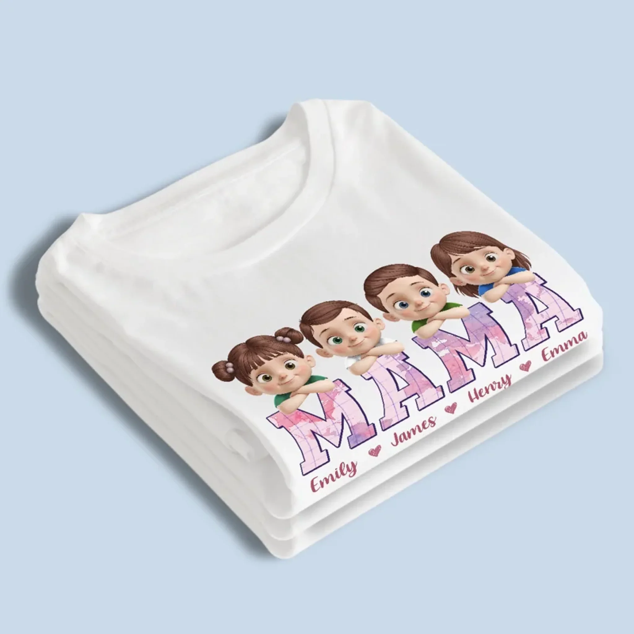 Built With Love - Family  Personalized Custom Unisex T-shirt, Premium T-shirt, Hoodie - Mother's Day, Gift For Mom, Grandma - Image 4