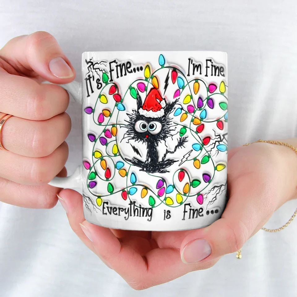 Calm Like A Cat On A Windowsill - Friend 3D Inflated Effect Printed Mug - Christmas Gift For Best Friends, Family Members, Coworkers, Yourself - Image 3