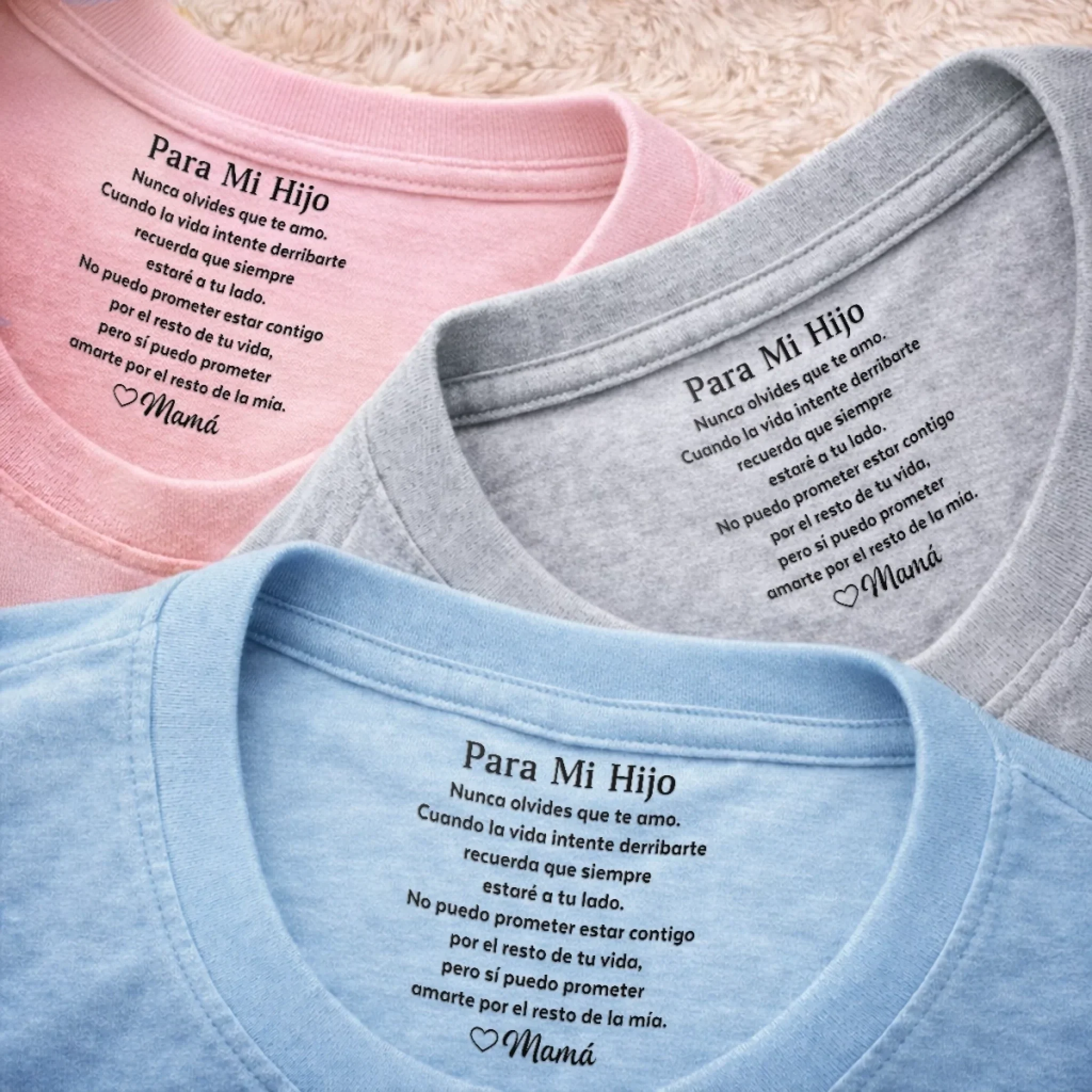 Camiseta Personalizada Con Impresión En El Cuello Interior – Regalos Personalizados Para El Día Del Padre O Cumpleaños Para Mamá E Hijo – La Familia Es El Mayor Regalo - Image 15