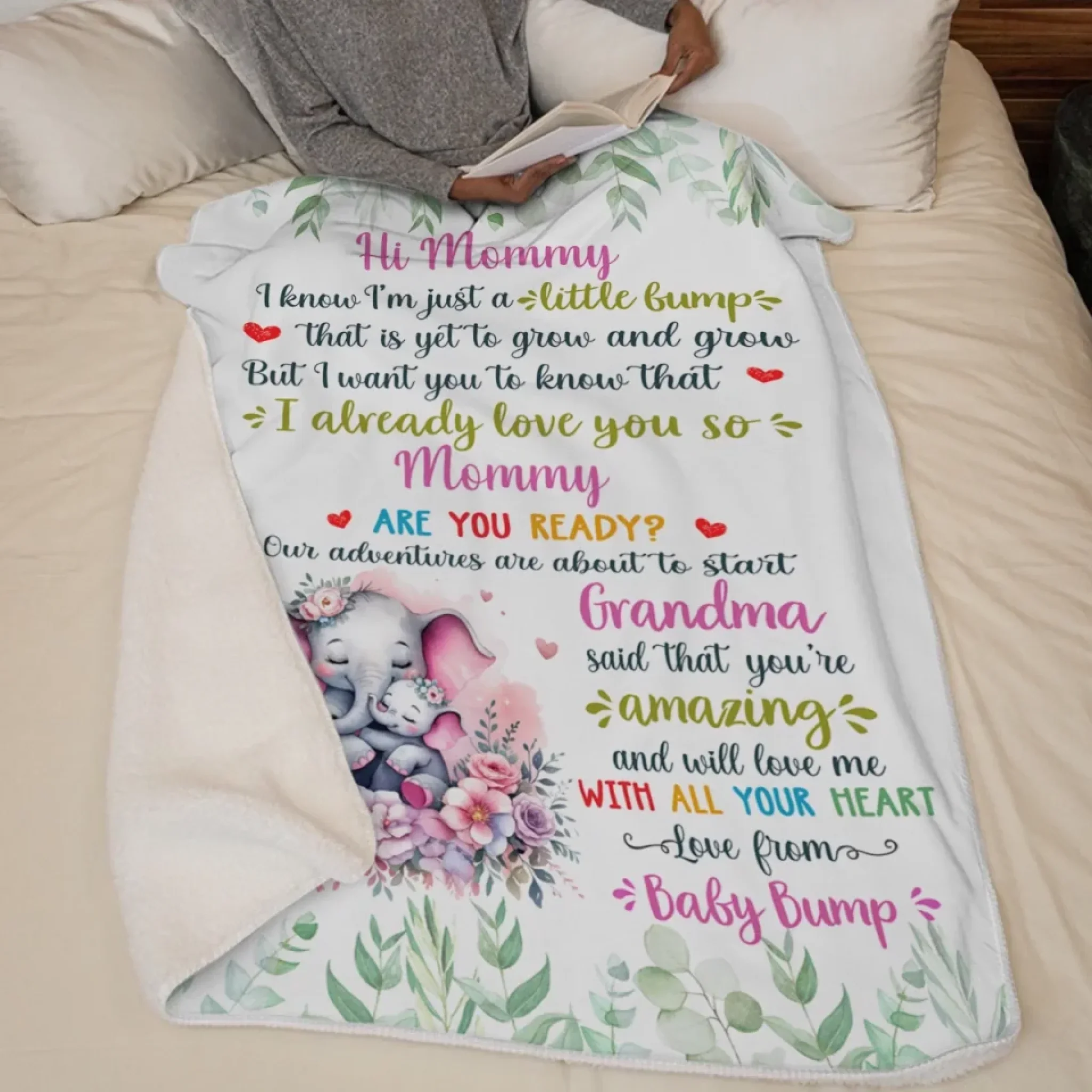 Can’t Wait To Grow With You - Family Personalized Custom Blanket - Mother's Day, Baby Shower Gift, Gift For First Mom - Image 6