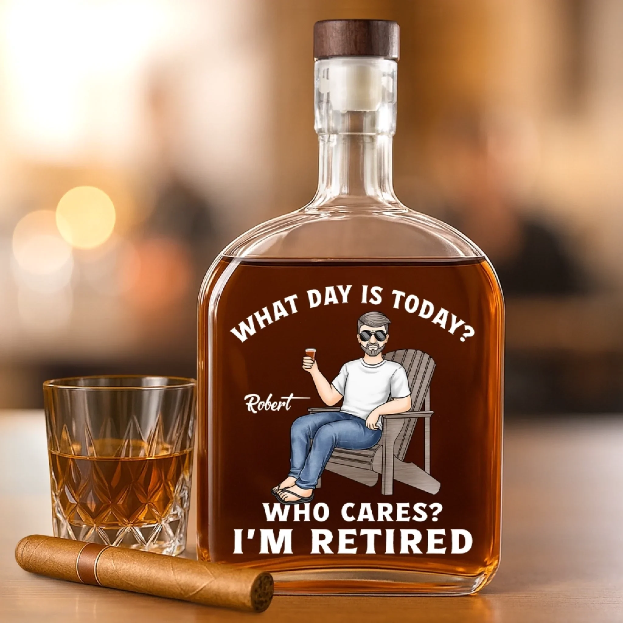 Cheers To Retirement Life - Coworker Personalized Custom Whiskey Bottle - Appreciation, Retirement Gift For Coworkers, Work Friends, Colleagues - Image 3