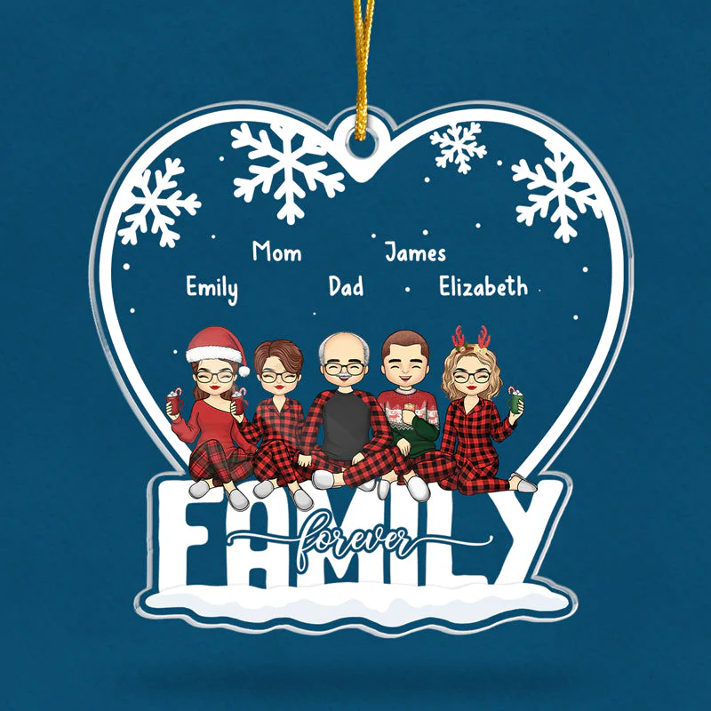 Cherish Every Moment - Family Personalized Custom Ornament - Acrylic Custom Shaped - Christmas Gift For Family Members - Image 3
