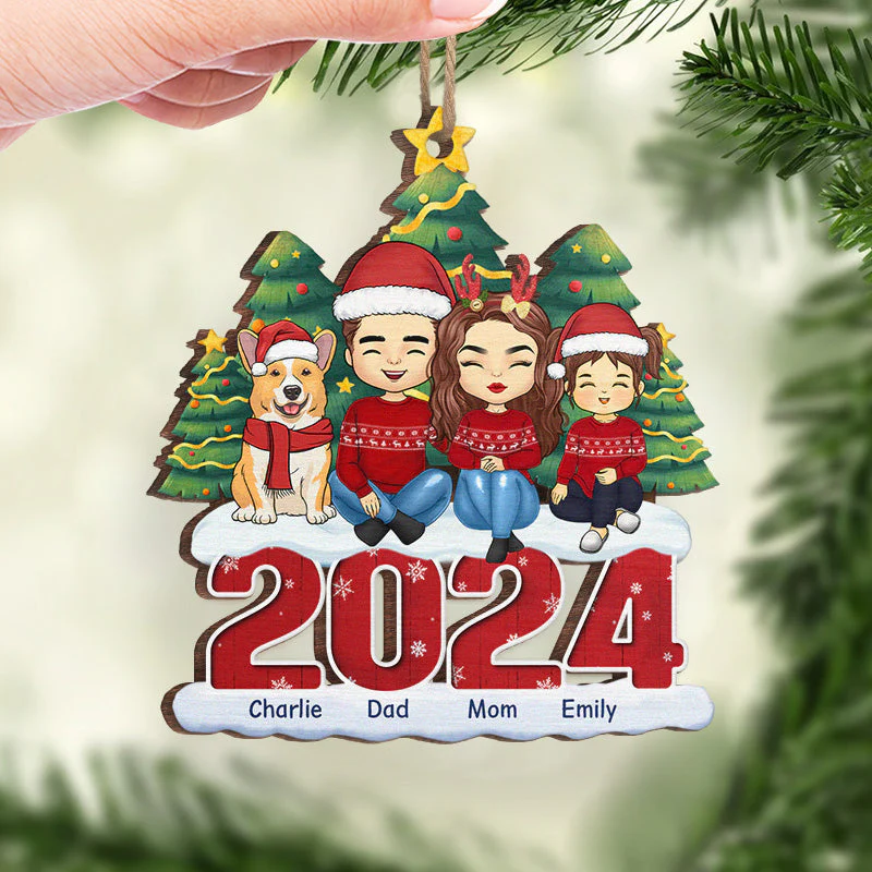 Christmas Adds To The Warmth Of A Family Love - Family Personalized Custom Ornament - Wood Custom Shaped - Christmas Gift For Family Members - Image 3