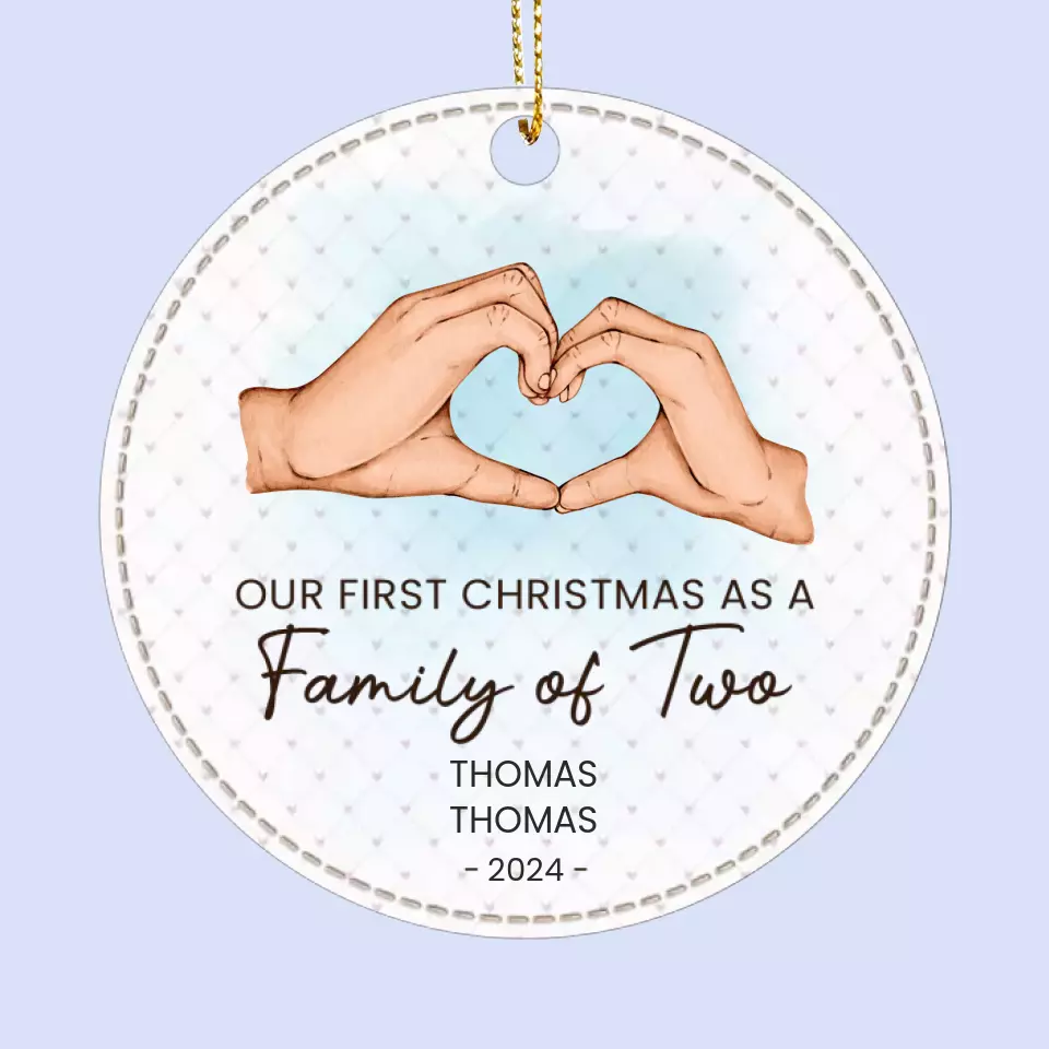 Christmas Is A Reminder Of The Joy That Family Brings - Family Personalized Custom Leather Ornament - Christmas Gift For Family Members, Baby Kids, Newborn Baby - Image 2