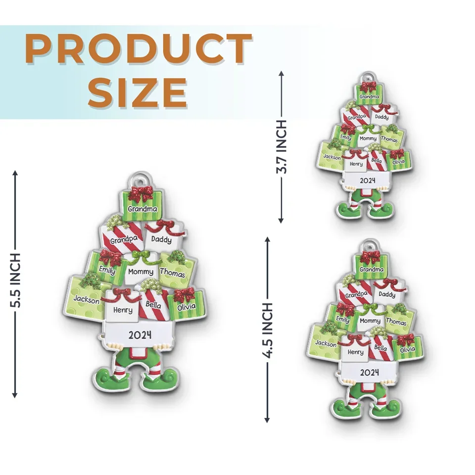 Christmas Is A Time To Feel The Love Of Family - Family Personalized Custom Ornament - Acrylic Custom Shaped - Christmas Gift For Family Members - Image 6