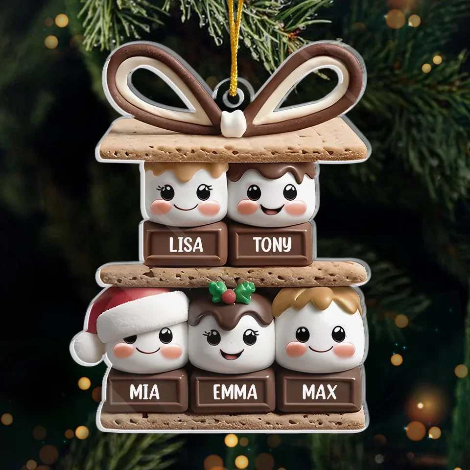 Christmas Is Best With Those You Love - Family Personalized Custom Ornament - Acrylic Custom Shaped - New Arrival, Christmas Gift For Family Members AMZ