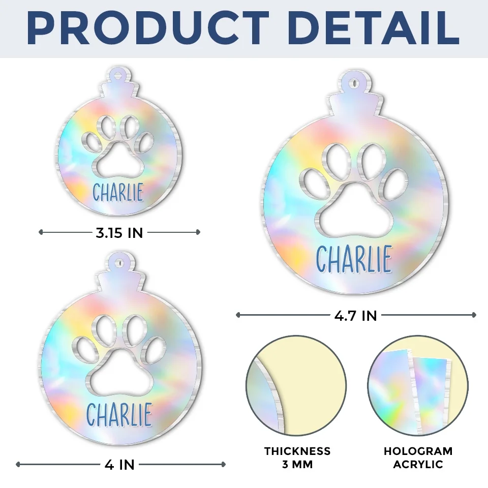 Christmas Is Better With Paws By Your Side - Dog & Cat Personalized Custom Hologram Ornament - Christmas Gift For Pet Owners, Pet Lovers - Image 4