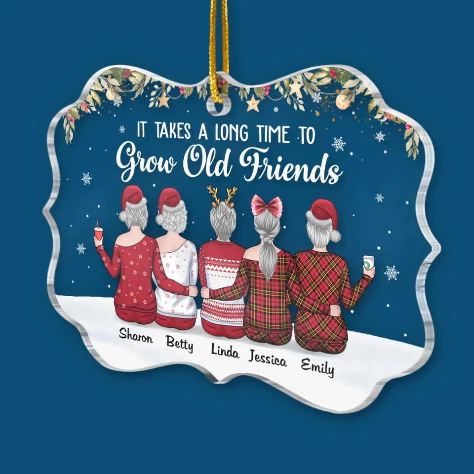 Christmas Magic Is In The Air - Bestie Personalized Custom Ornament - Acrylic Benelux Shaped - Christmas Gift For Best Friends, BFF, Sisters - Image 3