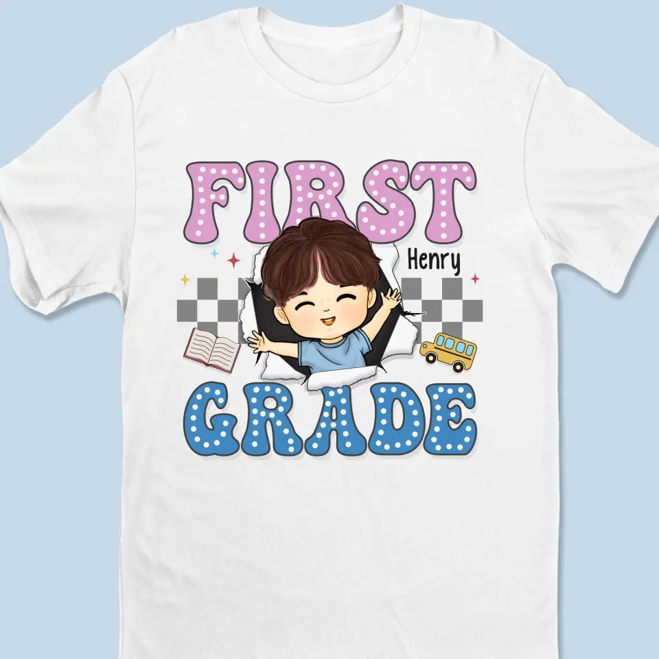 Classroom Conquest Achieved - Personalized Custom Kid T-shirt - Back To School Gift For Kid - Image 2