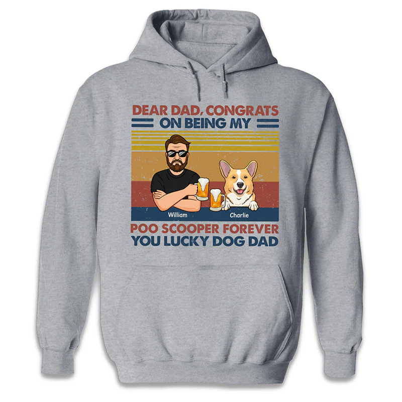 Congrats On Being My Poo Scooper Forever - Dog Personalized Custom Unisex T-shirt, Hoodie, Sweatshirt - Gift For Pet Owners, Pet Lovers - Image 5