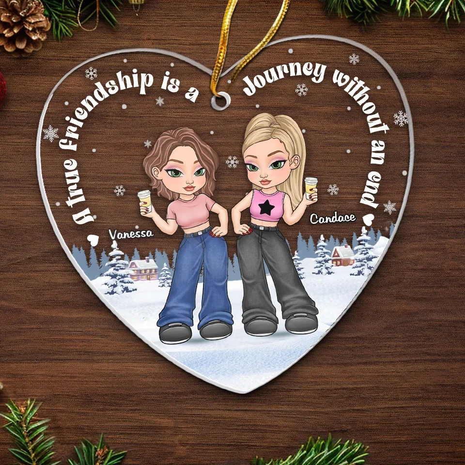 Congrats On Being My Sisters - Bestie Personalized Custom Ornament - Acrylic Custom Shaped - Christmas Gift For Best Friends, BFF, Sisters - Image 5