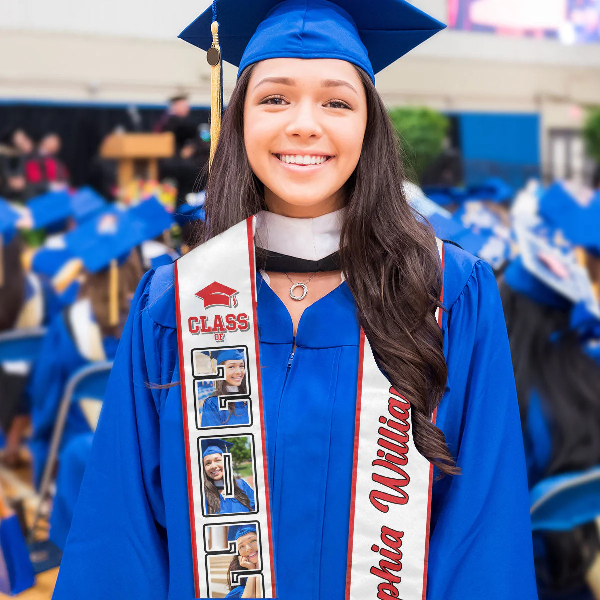 Congratulations Class of 2024 Best Gift For Graduation's Day - Upload Image - Personalized Graduation Stole - Image 2