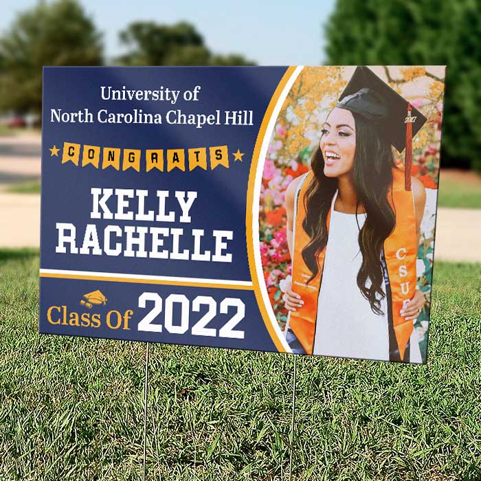 Congratulations On Graduating - Upload Image, Personalized Yard Sign - Image 2