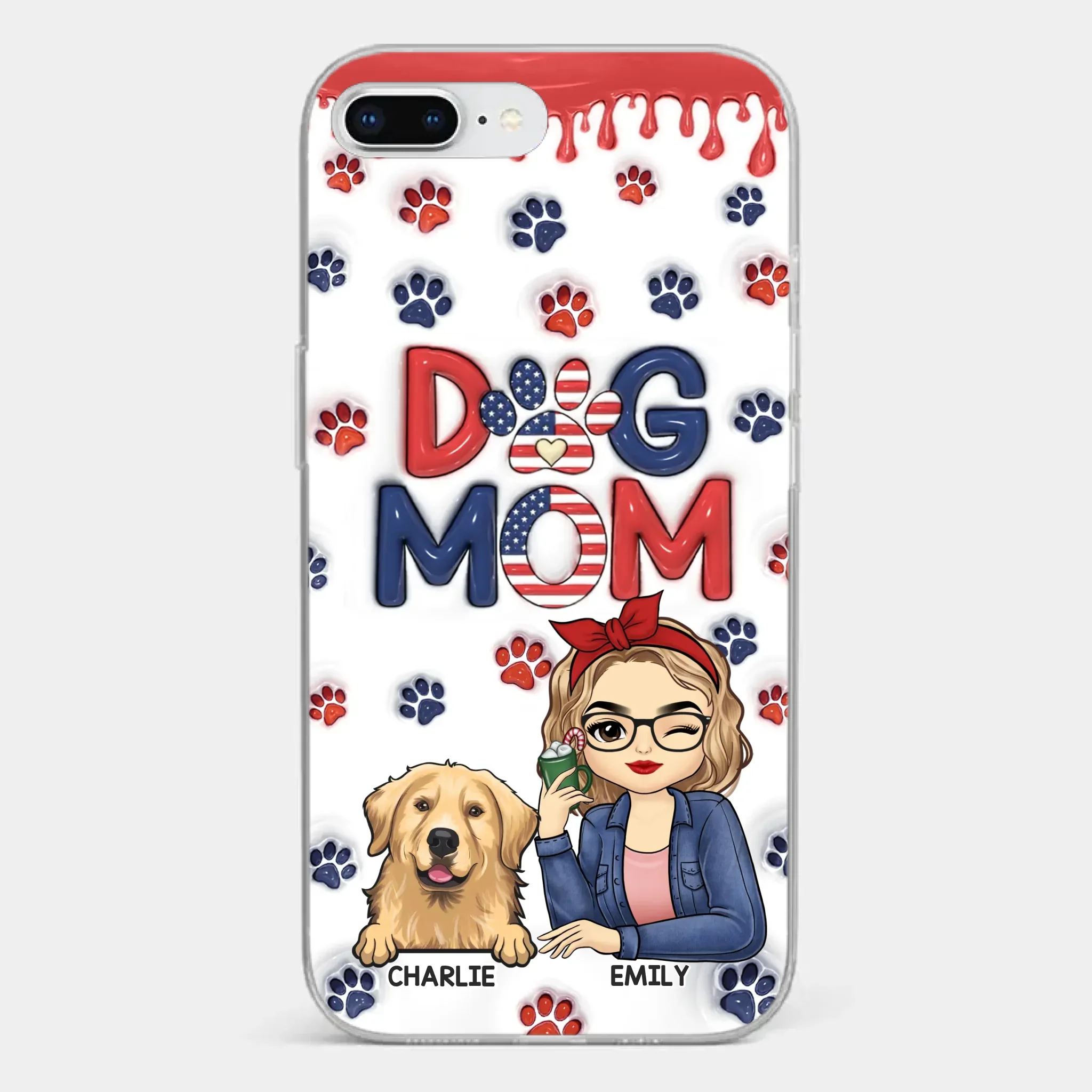 Cuddling With My Furry Happiness - Dog & Cat Personalized Custom 3D Inflated Effect Printed Clear Phone Case - Gift For Pet Owners, Pet Lovers - Image 4