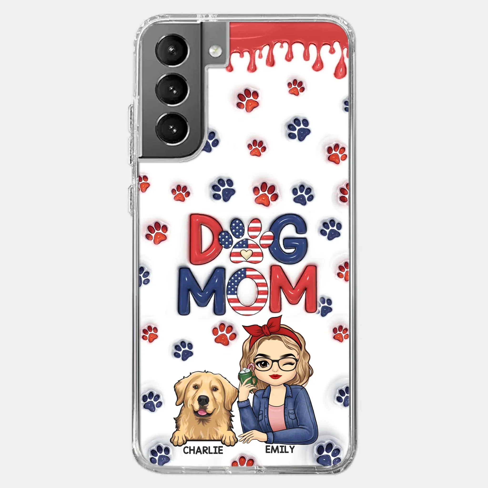 Cuddling With My Furry Happiness - Dog & Cat Personalized Custom 3D Inflated Effect Printed Clear Phone Case - Gift For Pet Owners, Pet Lovers - Image 41