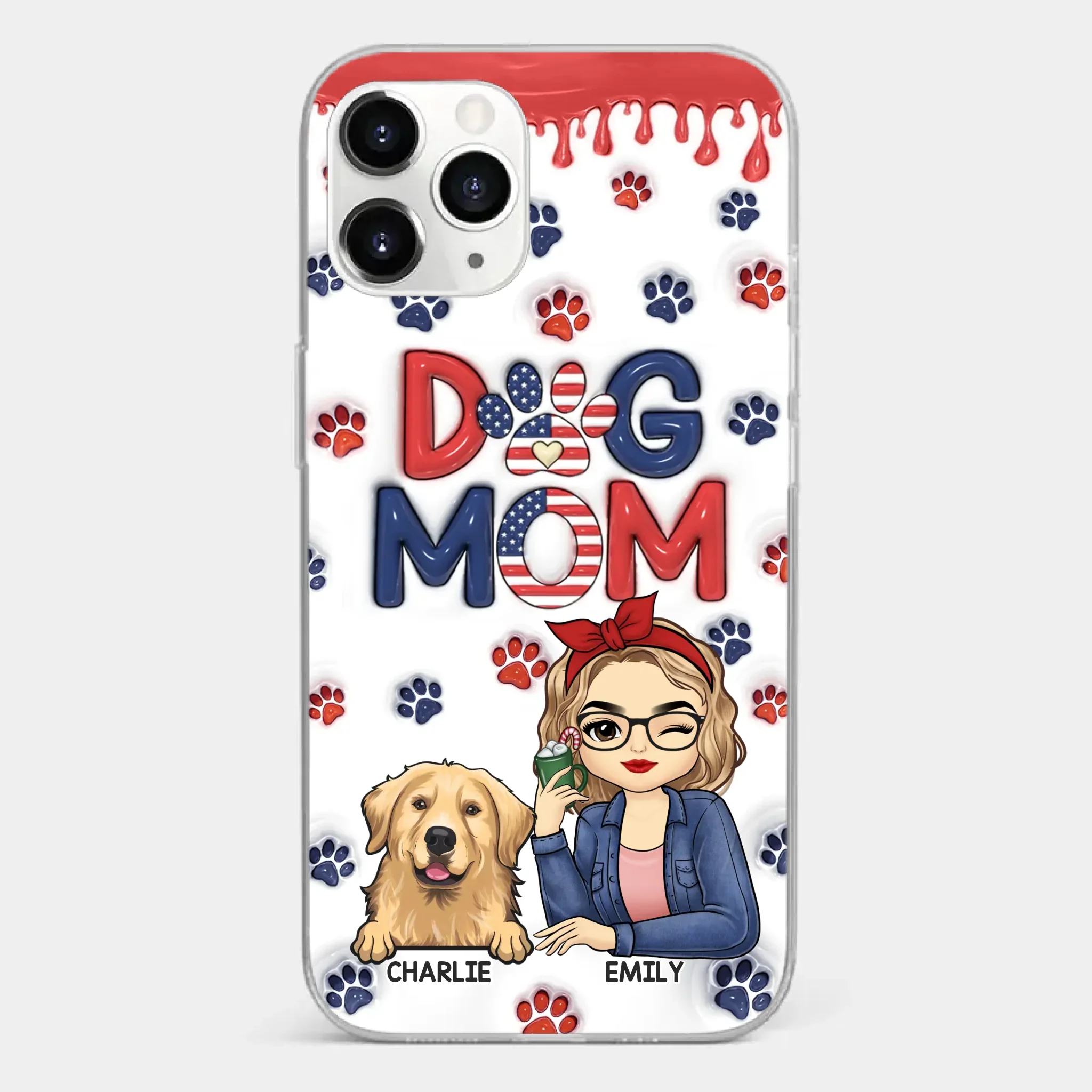 Cuddling With My Furry Happiness - Dog & Cat Personalized Custom 3D Inflated Effect Printed Clear Phone Case - Gift For Pet Owners, Pet Lovers - Image 7