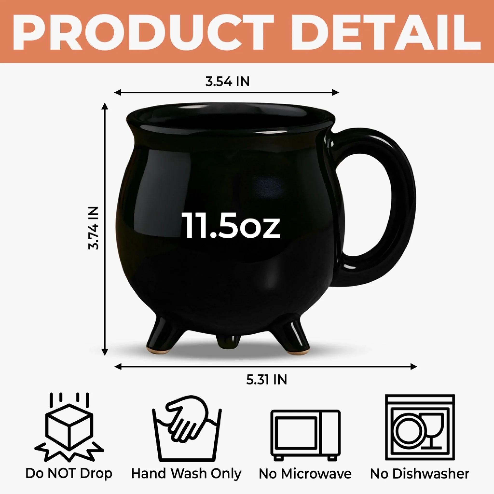 Custom 12oz Ceramic Cauldron Coffee Mug - New Arrival, Personalized Halloween Witchy Gifts For Besties, Sisters, BFF, Family, Yourself - Brew And Boo AMZ - Image 7