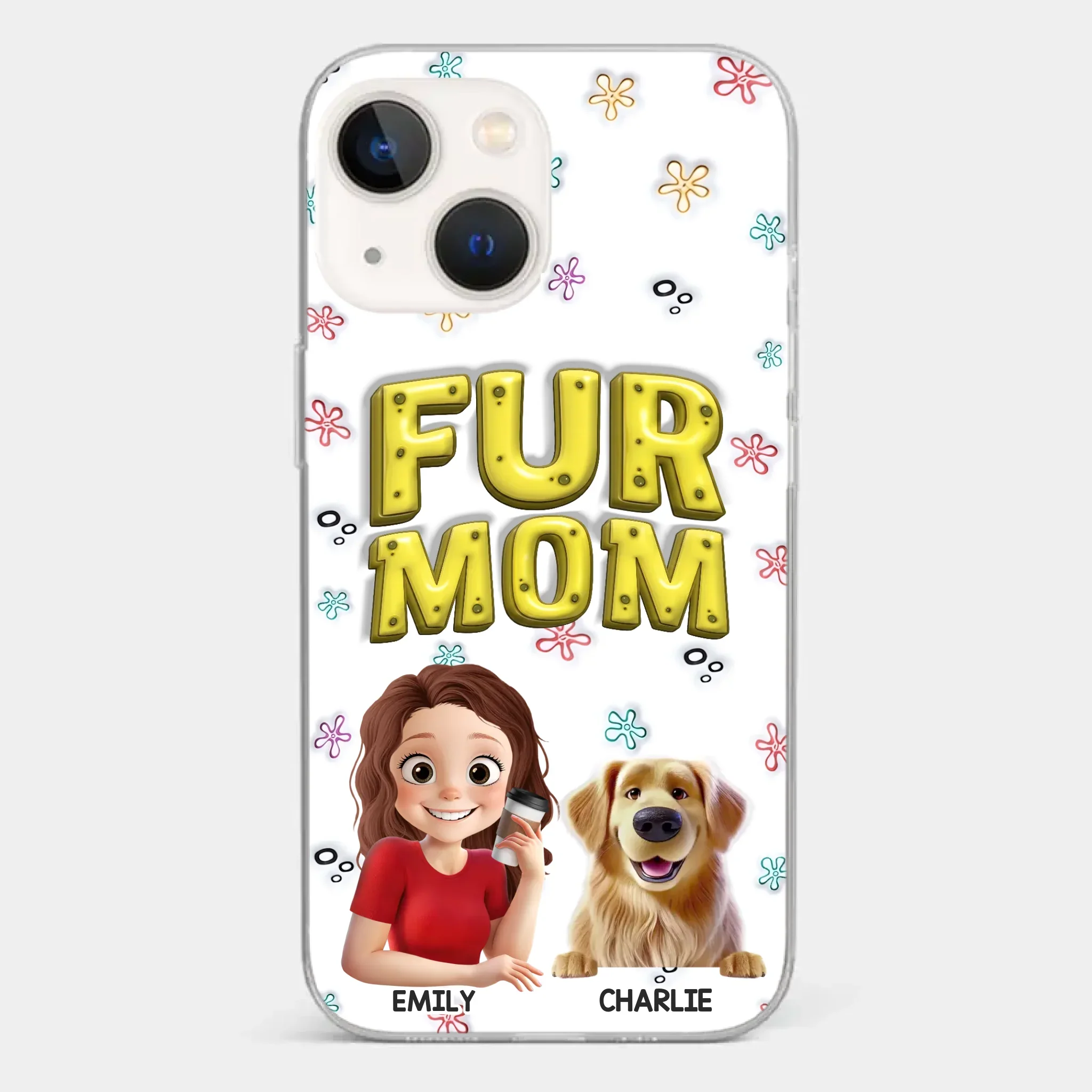 Custom 3D Inflated Effect Printed Clear Phone Case - Personalized Birthday Gifts For Dog Cat Lovers, Dog Dad And Mom, Cat Owners - Small Paws Big Happiness - Image 13