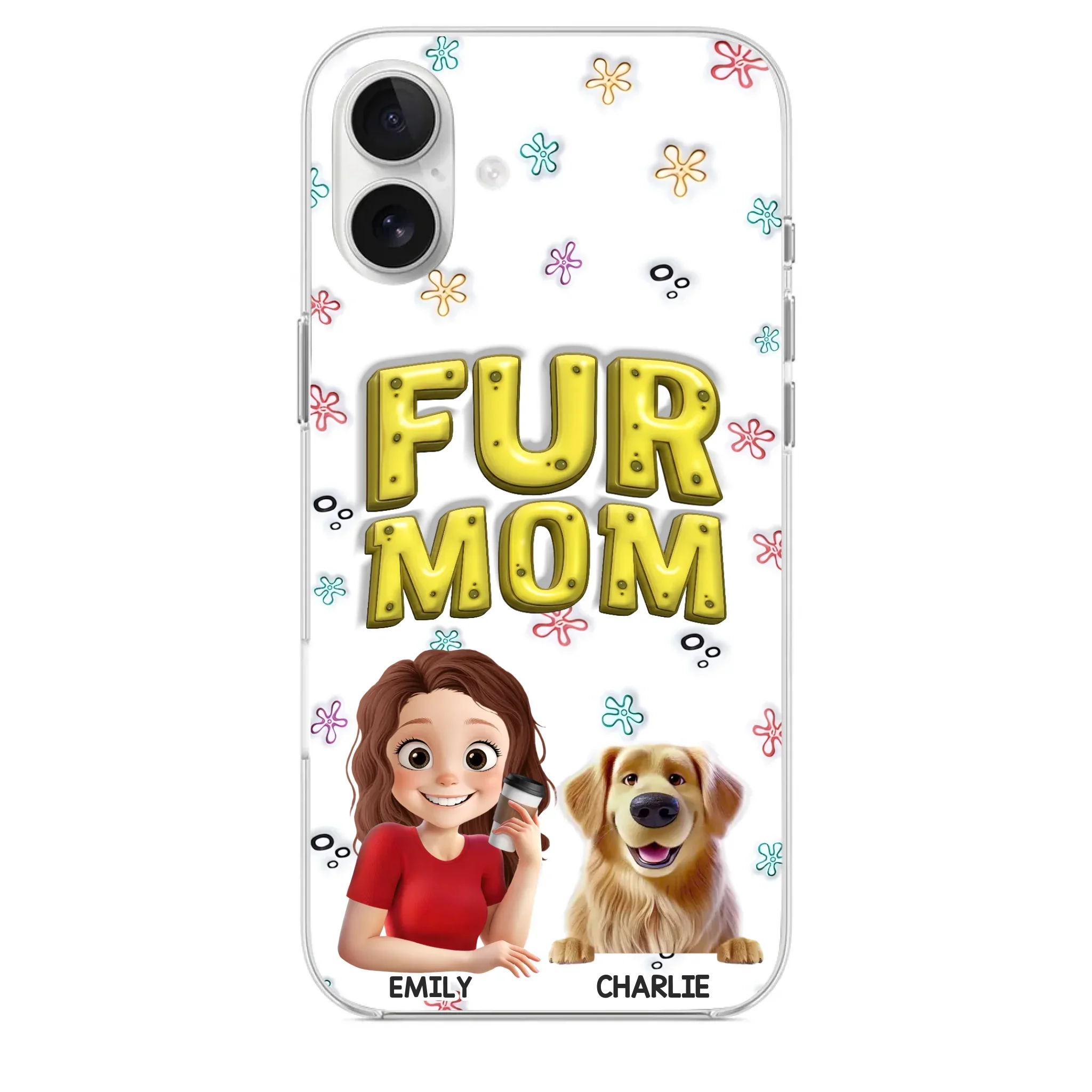 Custom 3D Inflated Effect Printed Clear Phone Case - Personalized Birthday Gifts For Dog Cat Lovers, Dog Dad And Mom, Cat Owners - Small Paws Big Happiness - Image 29