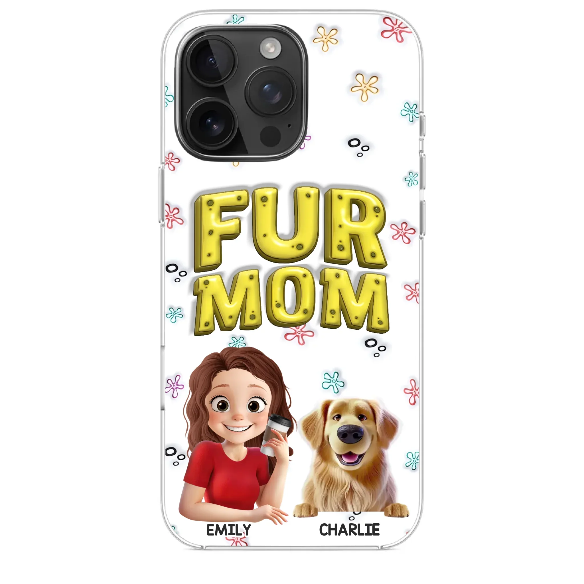 Custom 3D Inflated Effect Printed Clear Phone Case - Personalized Birthday Gifts For Dog Cat Lovers, Dog Dad And Mom, Cat Owners - Small Paws Big Happiness - Image 31
