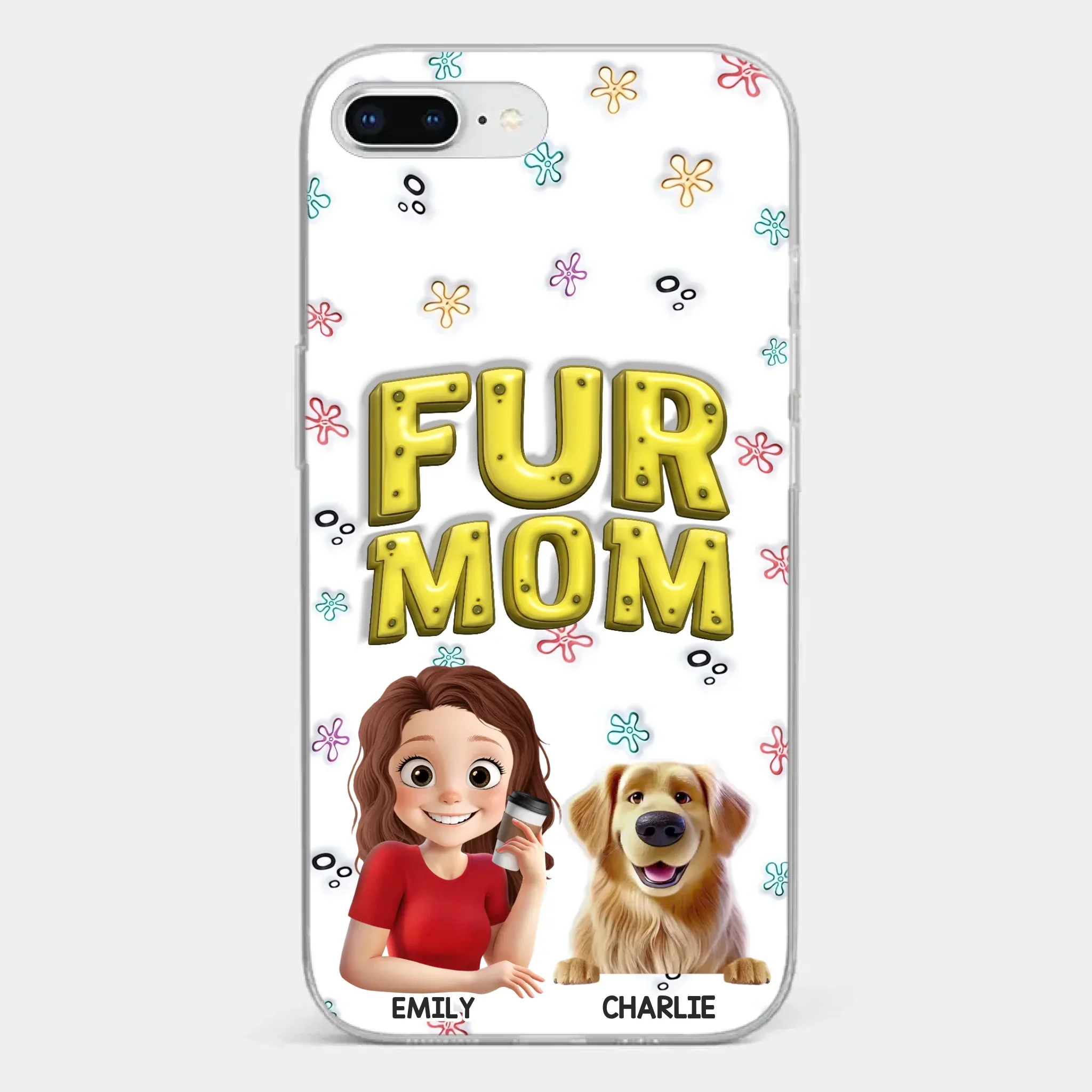 Custom 3D Inflated Effect Printed Clear Phone Case - Personalized Birthday Gifts For Dog Cat Lovers, Dog Dad And Mom, Cat Owners - Small Paws Big Happiness - Image 4