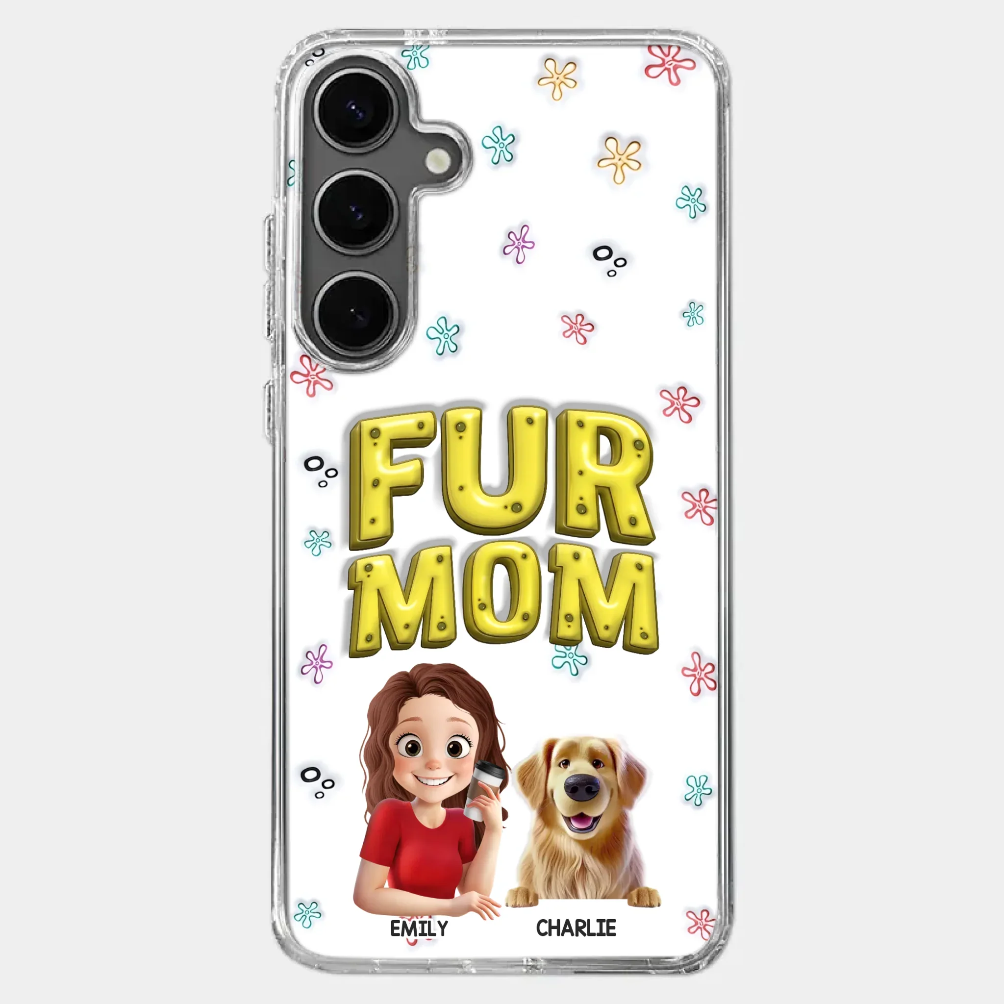Custom 3D Inflated Effect Printed Clear Phone Case - Personalized Birthday Gifts For Dog Cat Lovers, Dog Dad And Mom, Cat Owners - Small Paws Big Happiness - Image 43