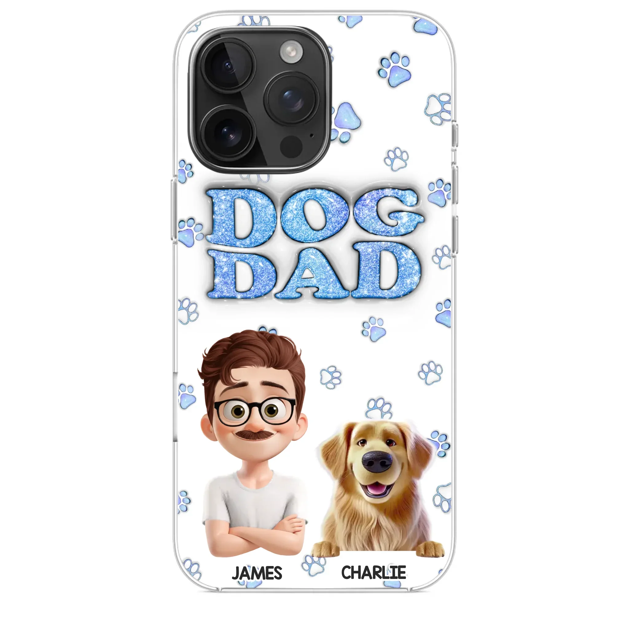 Custom 3D Inflated Effect Printed Clear Phone Case - Personalized Birthday Gifts For Dog Lovers, Dog Dad And Mom - Life Feels Warmer With Pets - Image 31