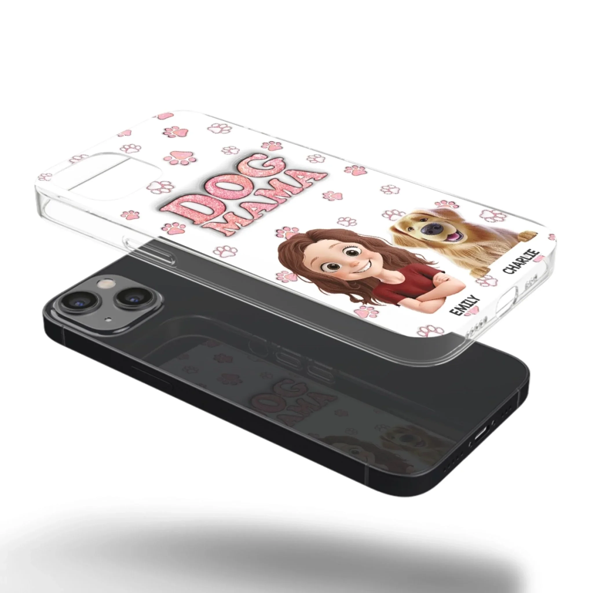 Custom 3D Inflated Effect Printed Clear Phone Case - Personalized Birthday Gifts For Dog Lovers, Dog Dad And Mom - Life Feels Warmer With Pets - Image 34