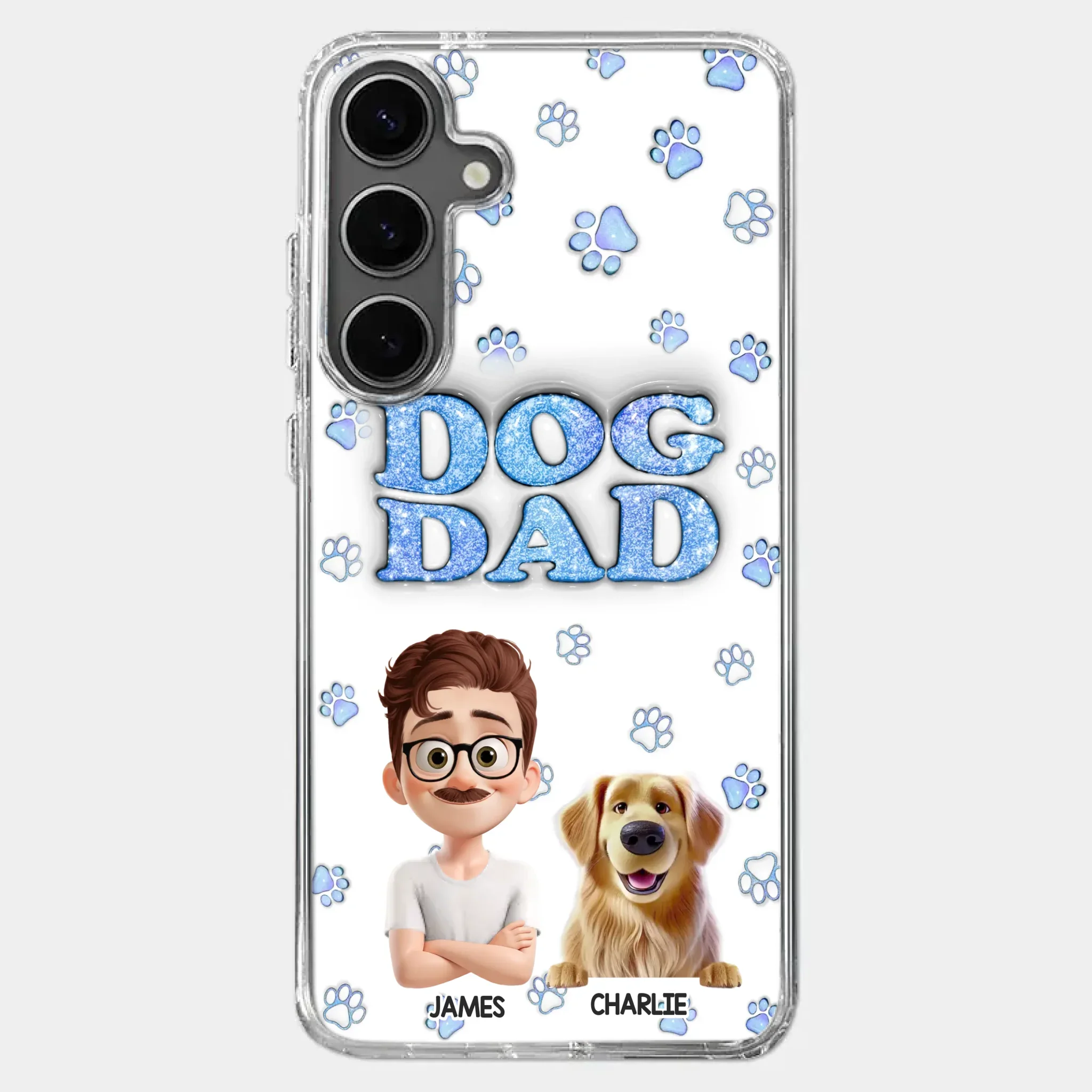 Custom 3D Inflated Effect Printed Clear Phone Case - Personalized Birthday Gifts For Dog Lovers, Dog Dad And Mom - Life Feels Warmer With Pets - Image 43