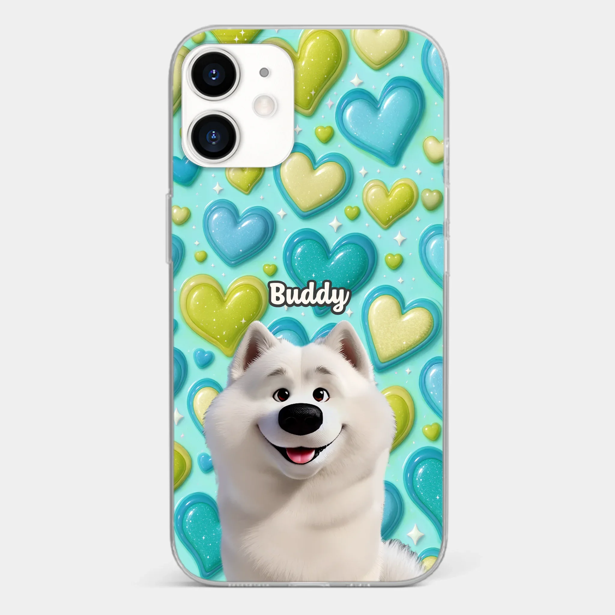 Custom 3D Inflated Effect Printed Clear Phone Case - Personalized Birthday Gifts For Dog Lovers, Dog Dad And Mom - Surrounded By Your Love - Image 10