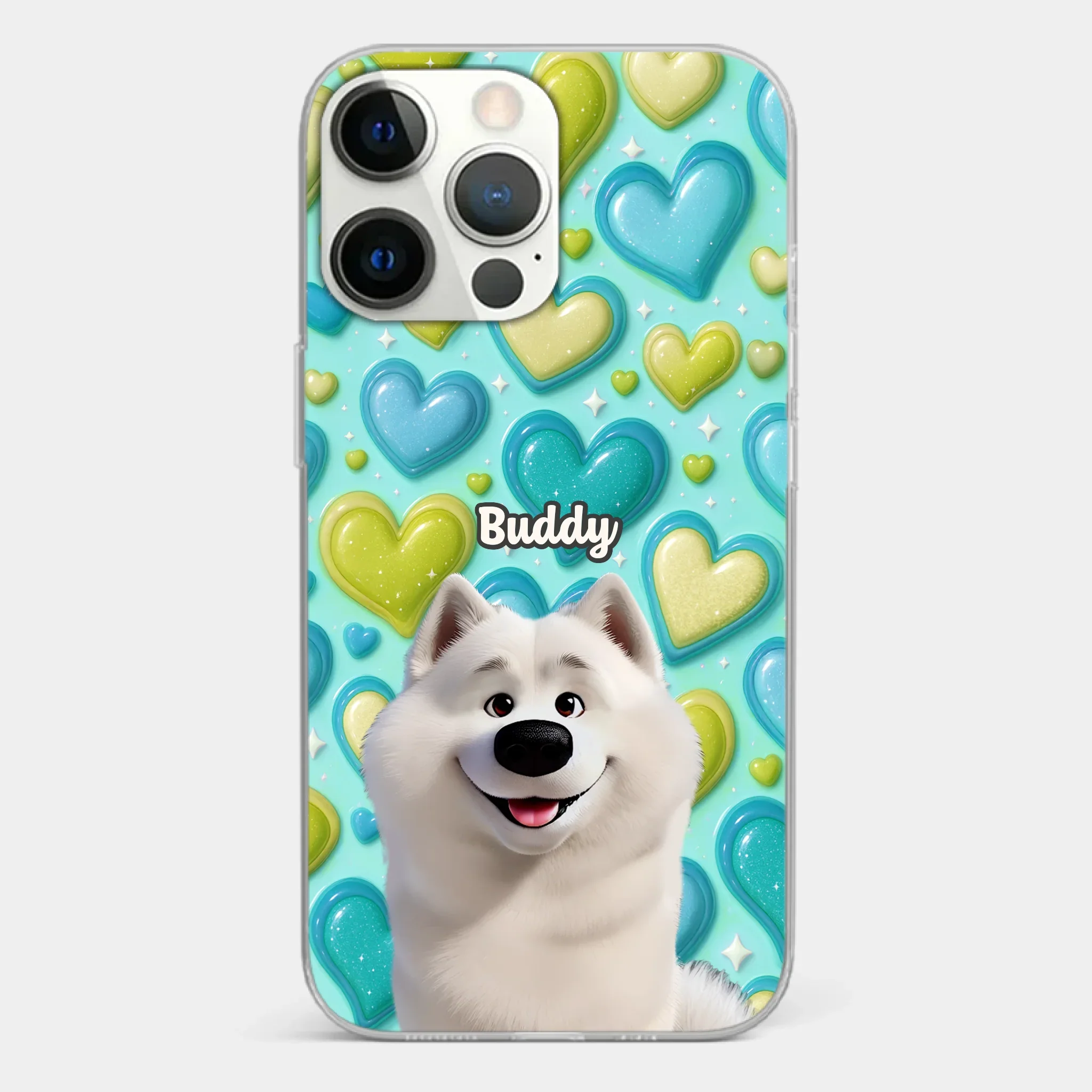 Custom 3D Inflated Effect Printed Clear Phone Case - Personalized Birthday Gifts For Dog Lovers, Dog Dad And Mom - Surrounded By Your Love - Image 20
