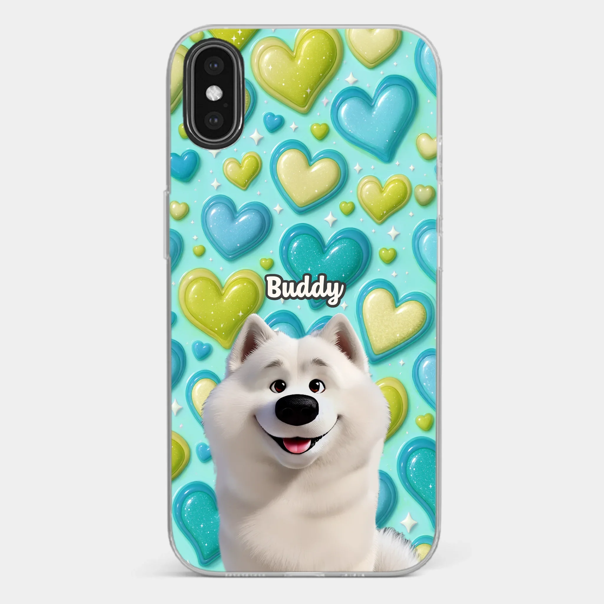 Custom 3D Inflated Effect Printed Clear Phone Case - Personalized Birthday Gifts For Dog Lovers, Dog Dad And Mom - Surrounded By Your Love - Image 27