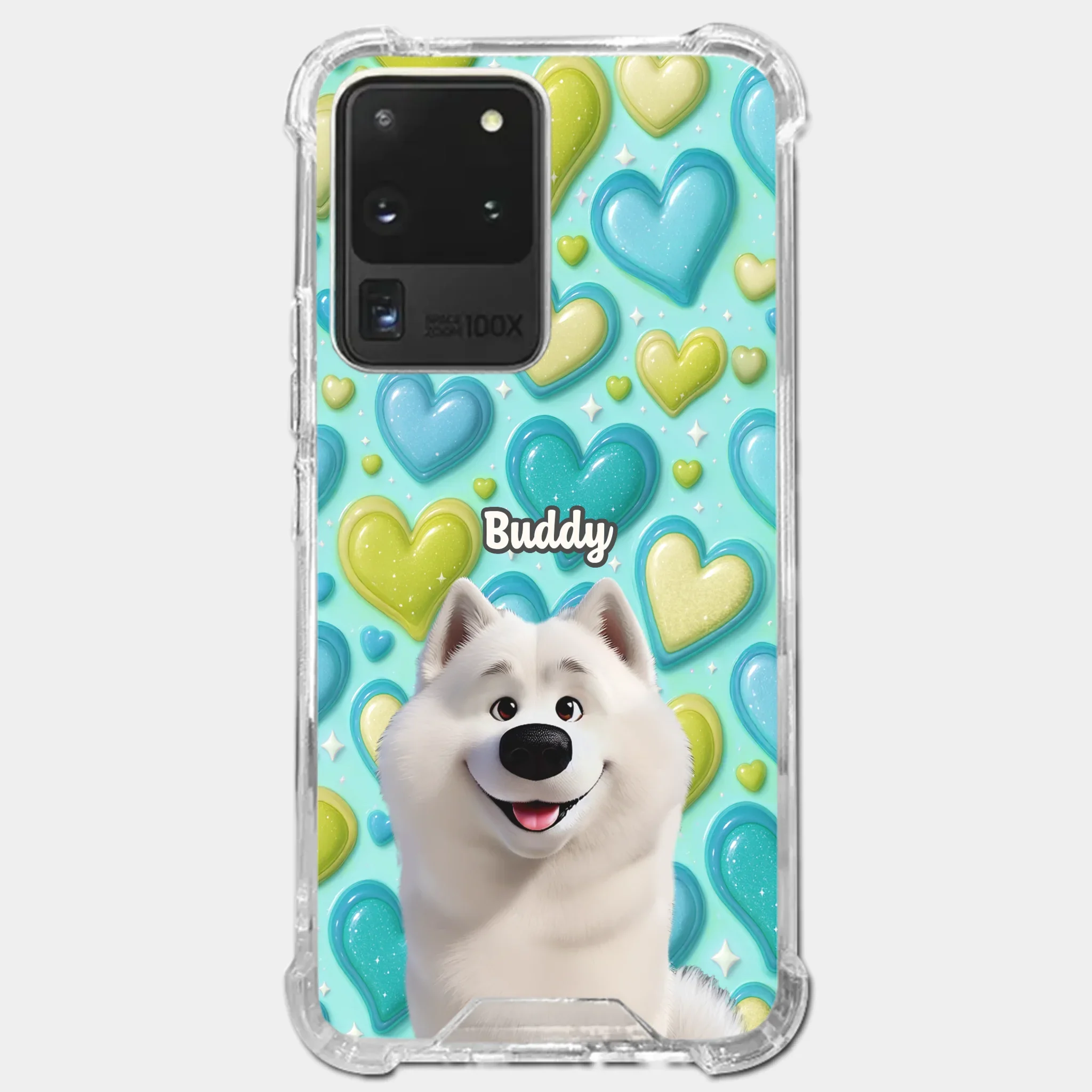 Custom 3D Inflated Effect Printed Clear Phone Case - Personalized Birthday Gifts For Dog Lovers, Dog Dad And Mom - Surrounded By Your Love - Image 38