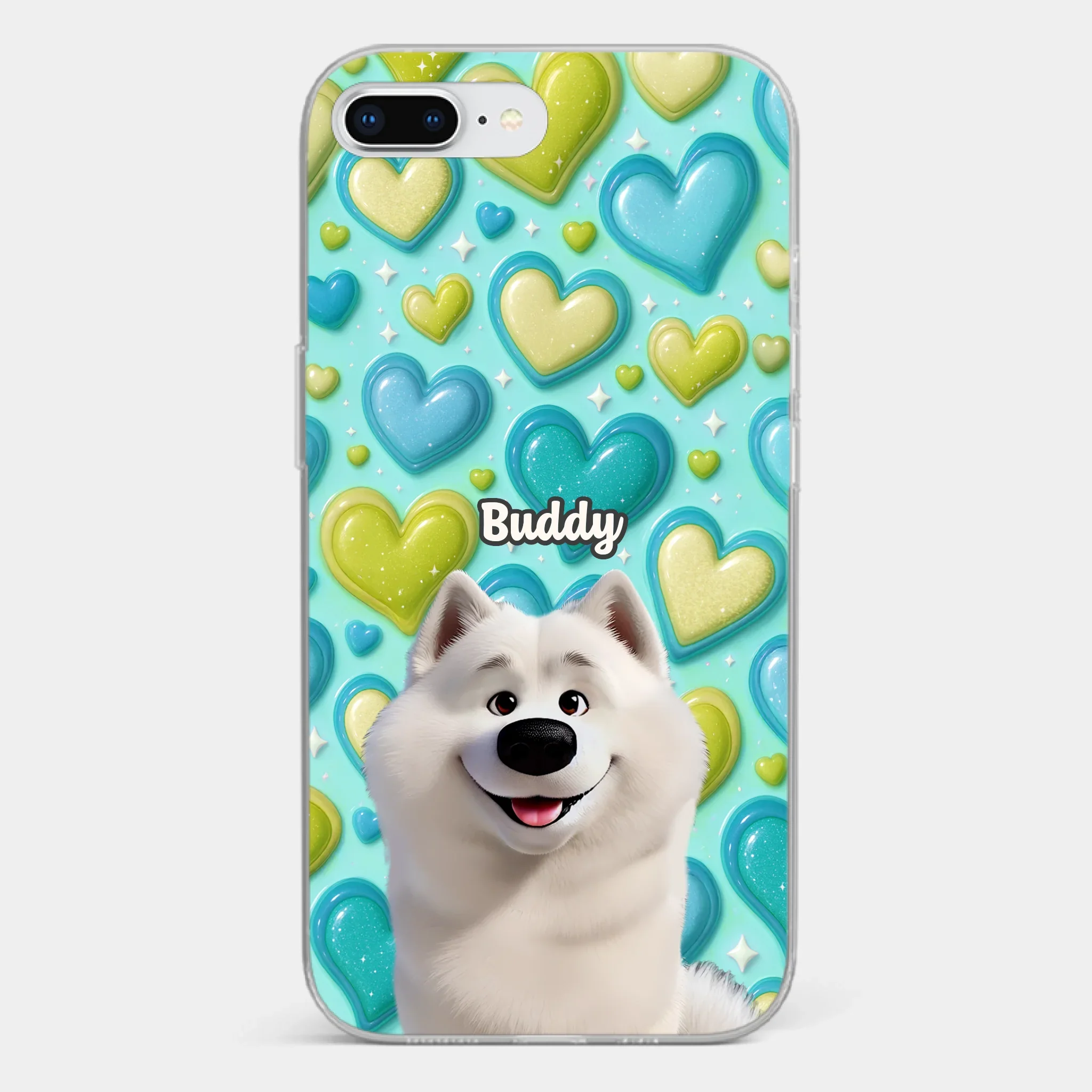 Custom 3D Inflated Effect Printed Clear Phone Case - Personalized Birthday Gifts For Dog Lovers, Dog Dad And Mom - Surrounded By Your Love - Image 4