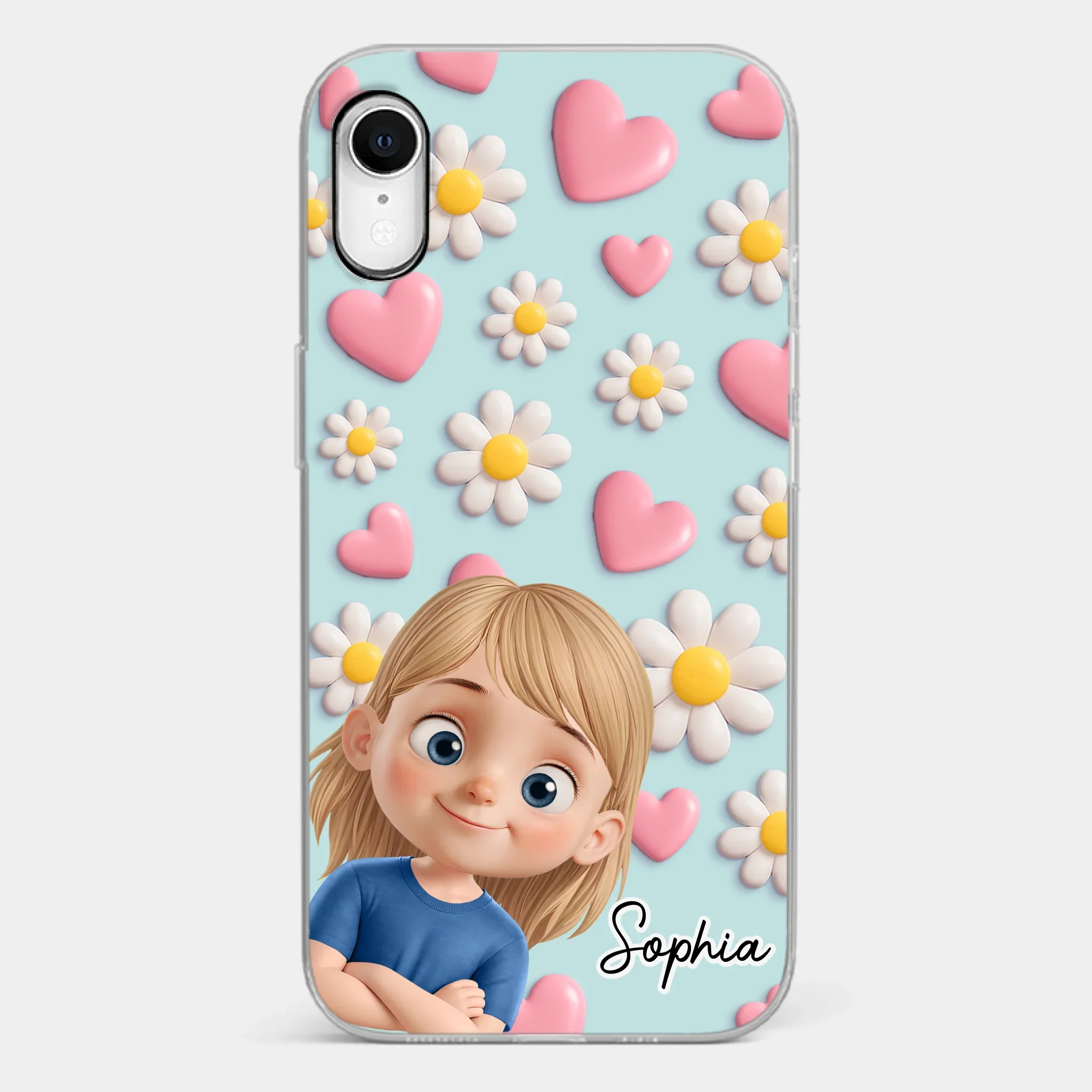 Custom 3D Inflated Effect Printed Clear Phone Case - Personalized Birthday Gifts For Mom, Grandma - Love You To Pieces - Image 25