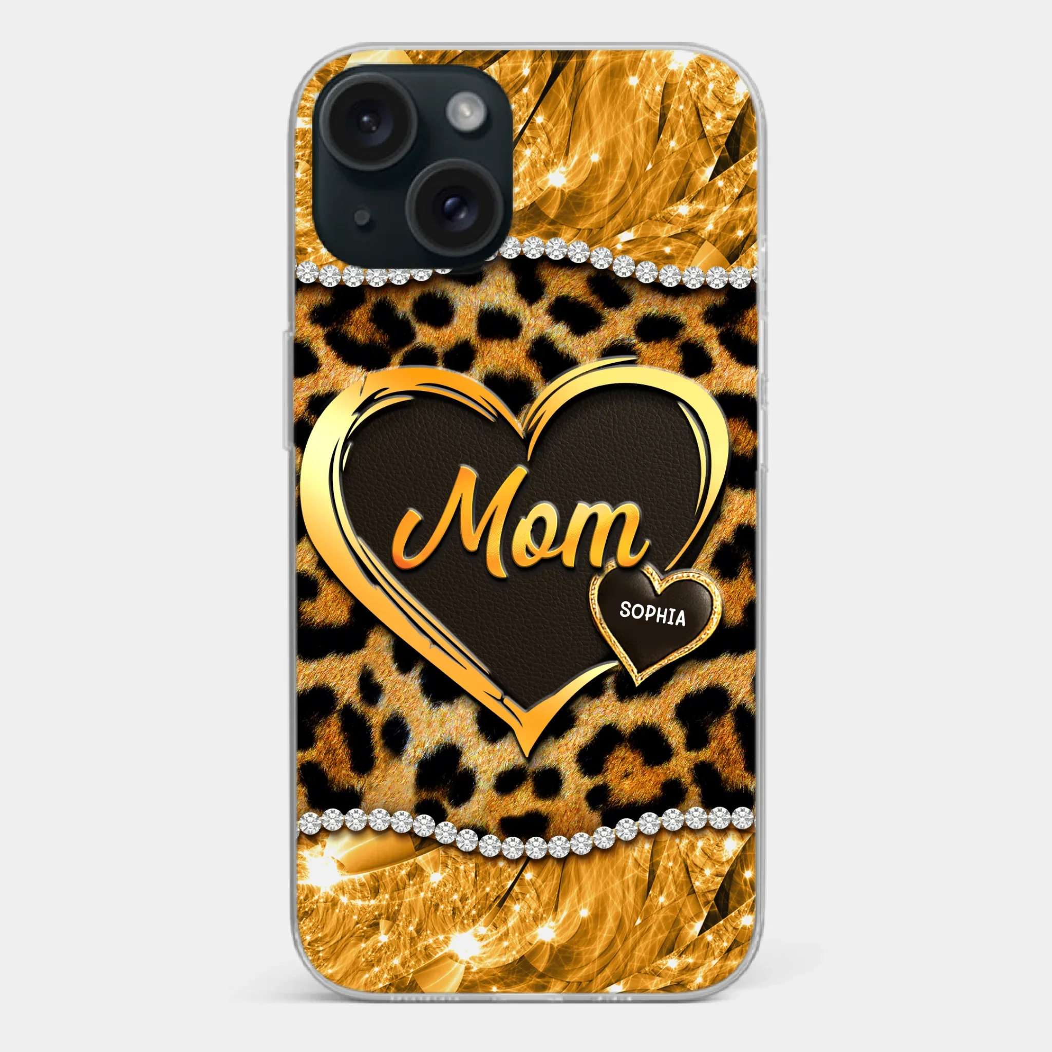 Custom 3D Inflated Effect Printed Clear Phone Case - Personalized Mother's Day Gifts For Mother, Grandmother - Shine Like A Diamond - Image 21