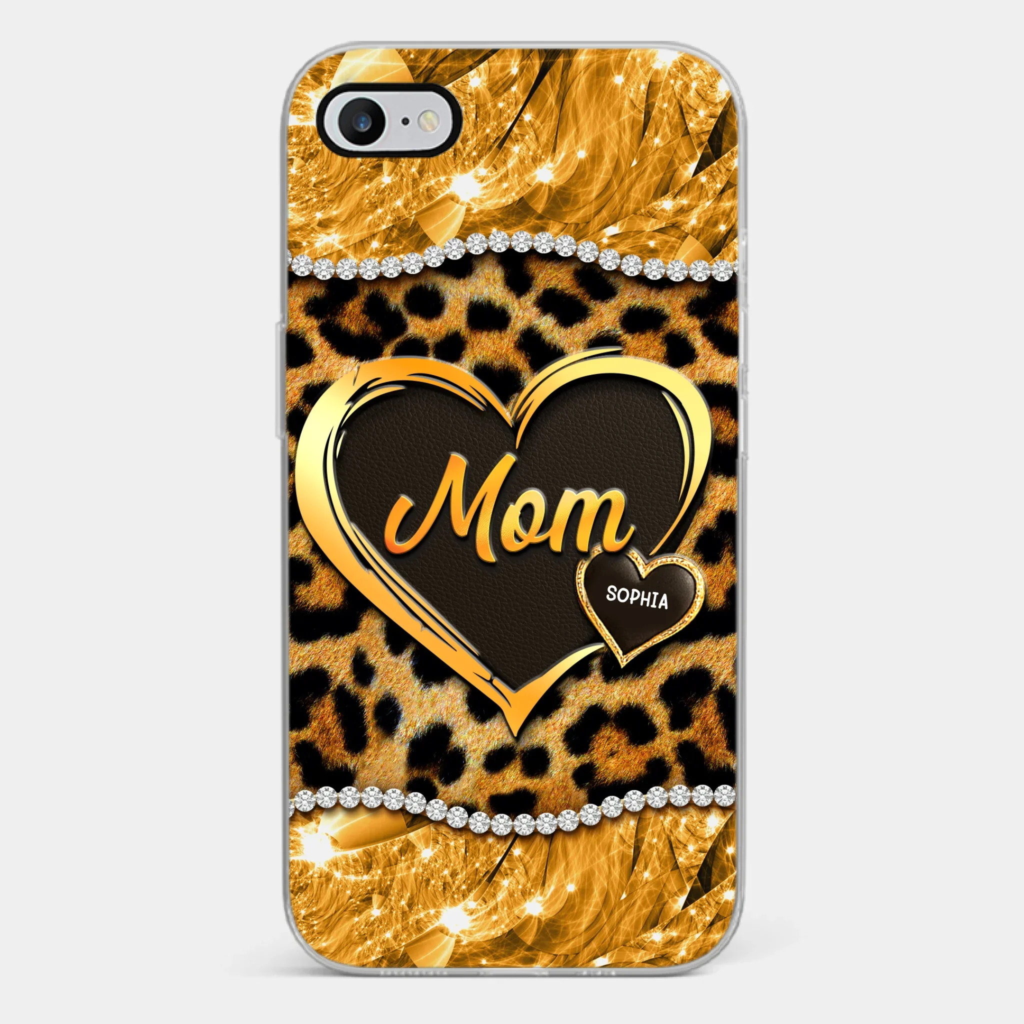 Custom 3D Inflated Effect Printed Clear Phone Case - Personalized Mother's Day Gifts For Mother, Grandmother - Shine Like A Diamond - Image 23