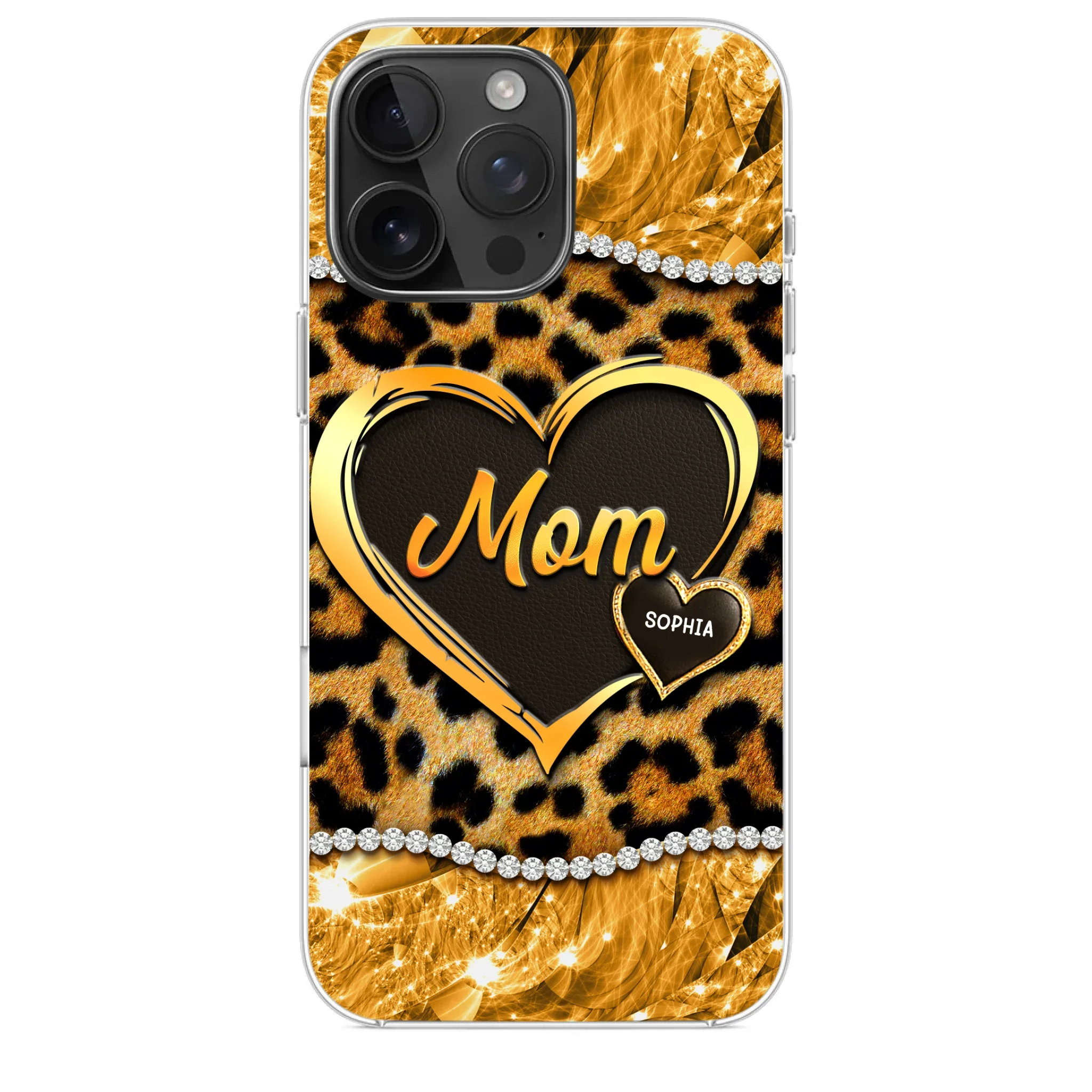 Custom 3D Inflated Effect Printed Clear Phone Case - Personalized Mother's Day Gifts For Mother, Grandmother - Shine Like A Diamond - Image 31